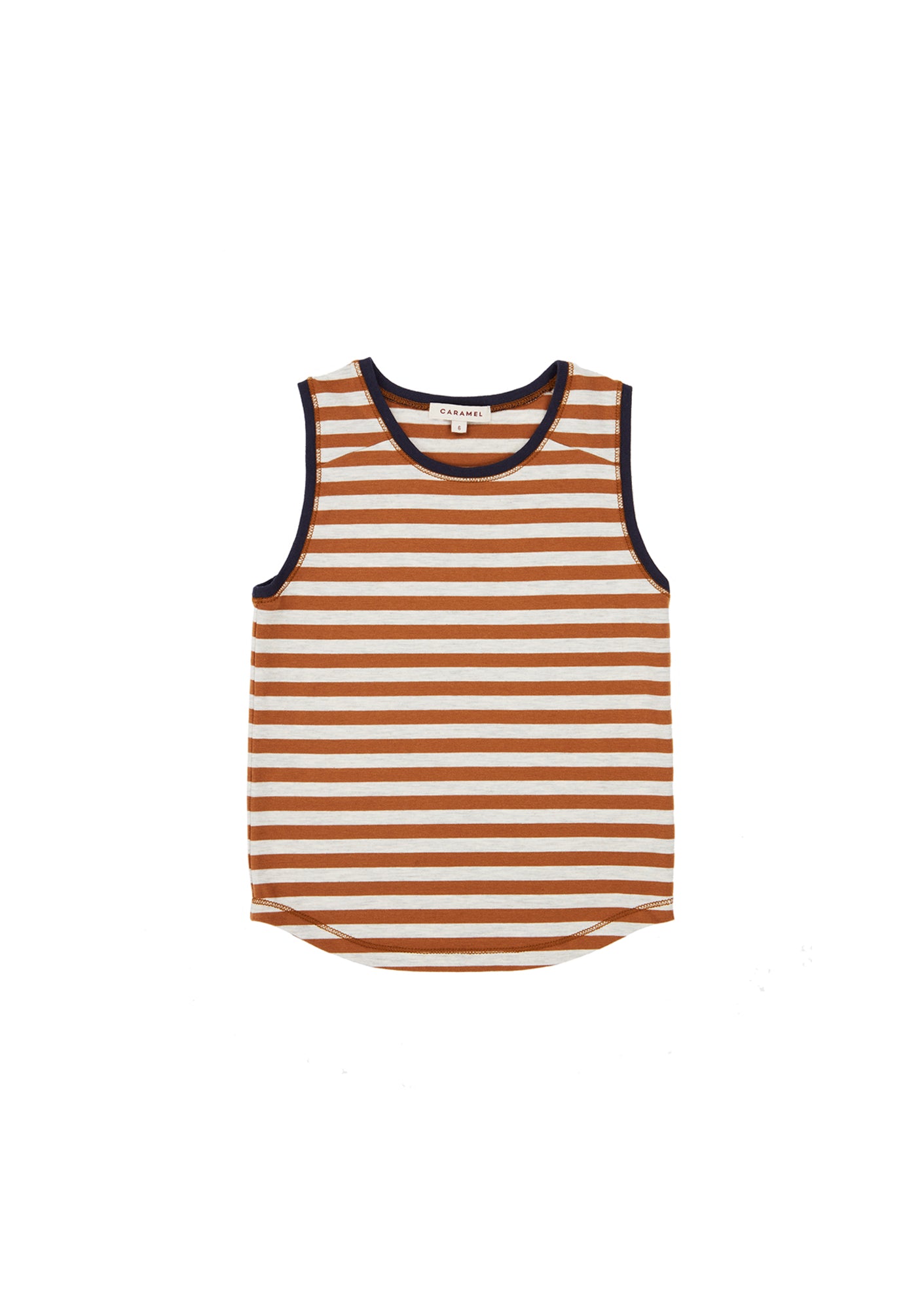 Boys & Girls Brown Stripe Cotton Vest