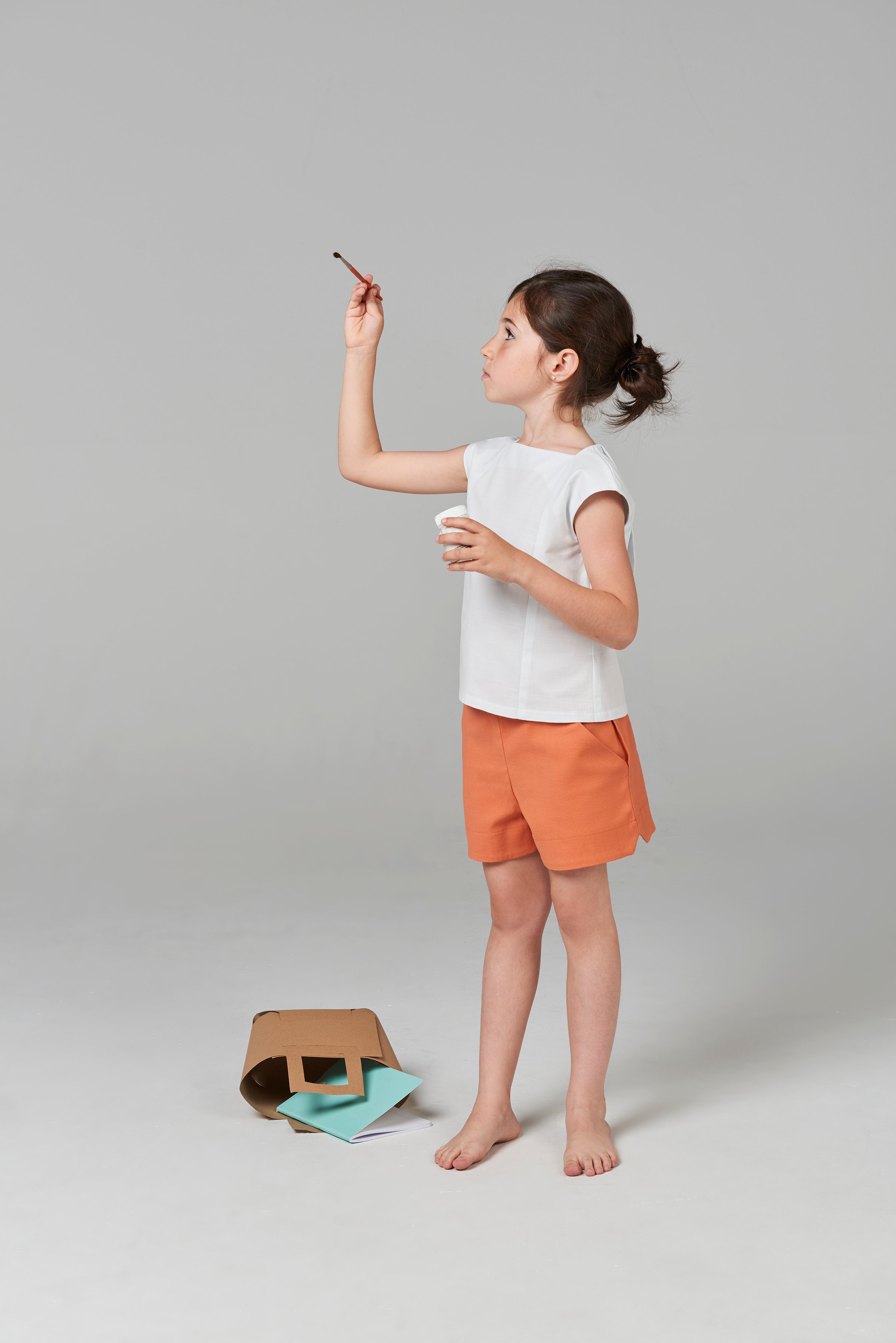 Girls Carnelian Red Bermuda Shorts