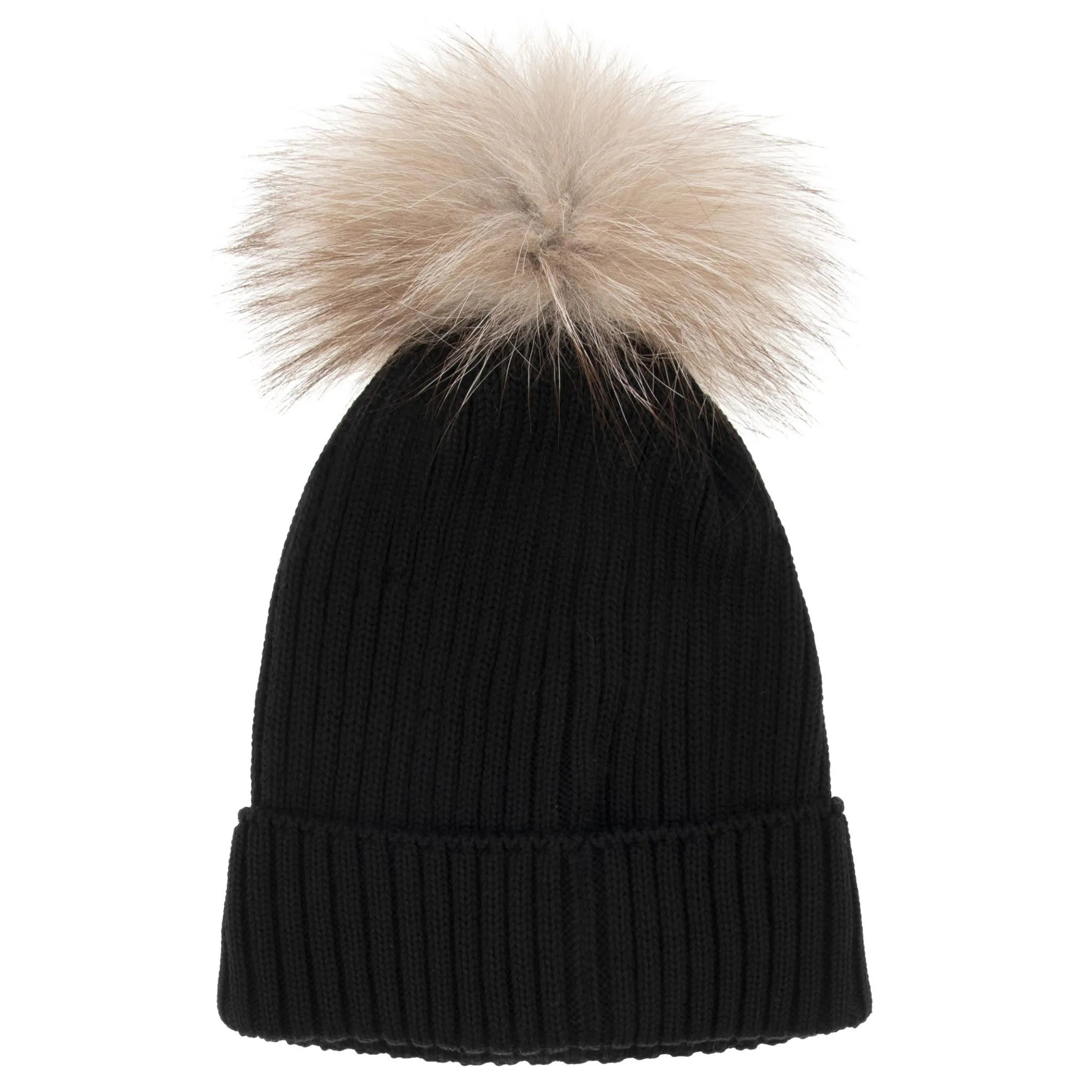 Boys & Girls Black Wool Hat