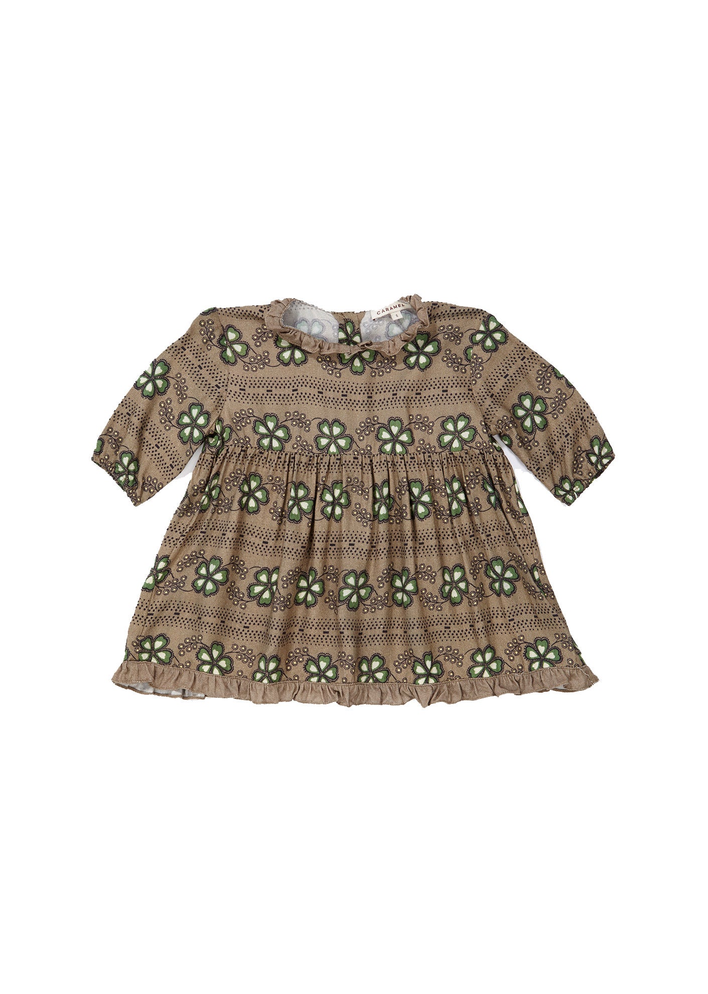 Baby Girls Brown Flower Printed Dress