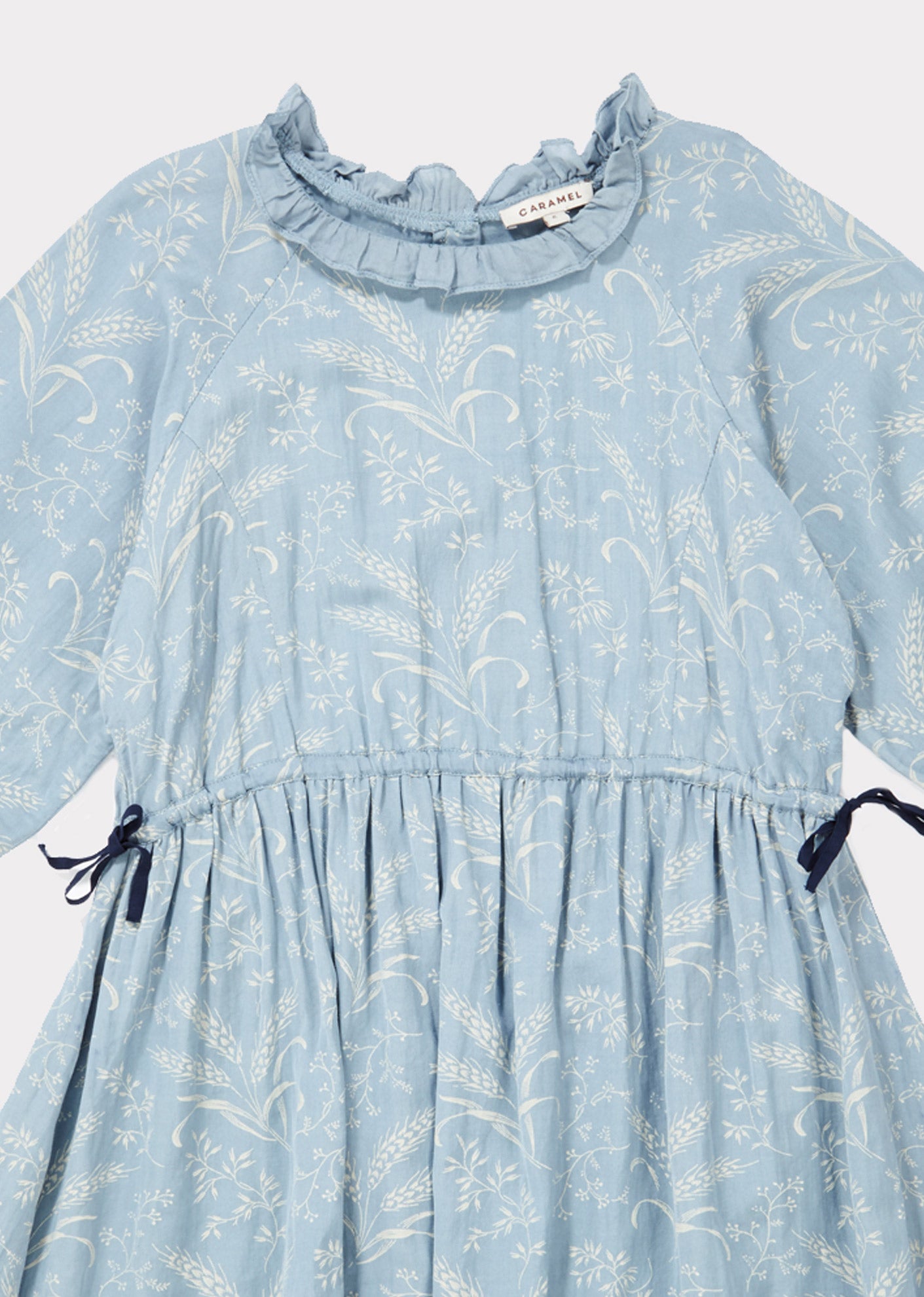 Girls Blue Printed Dress