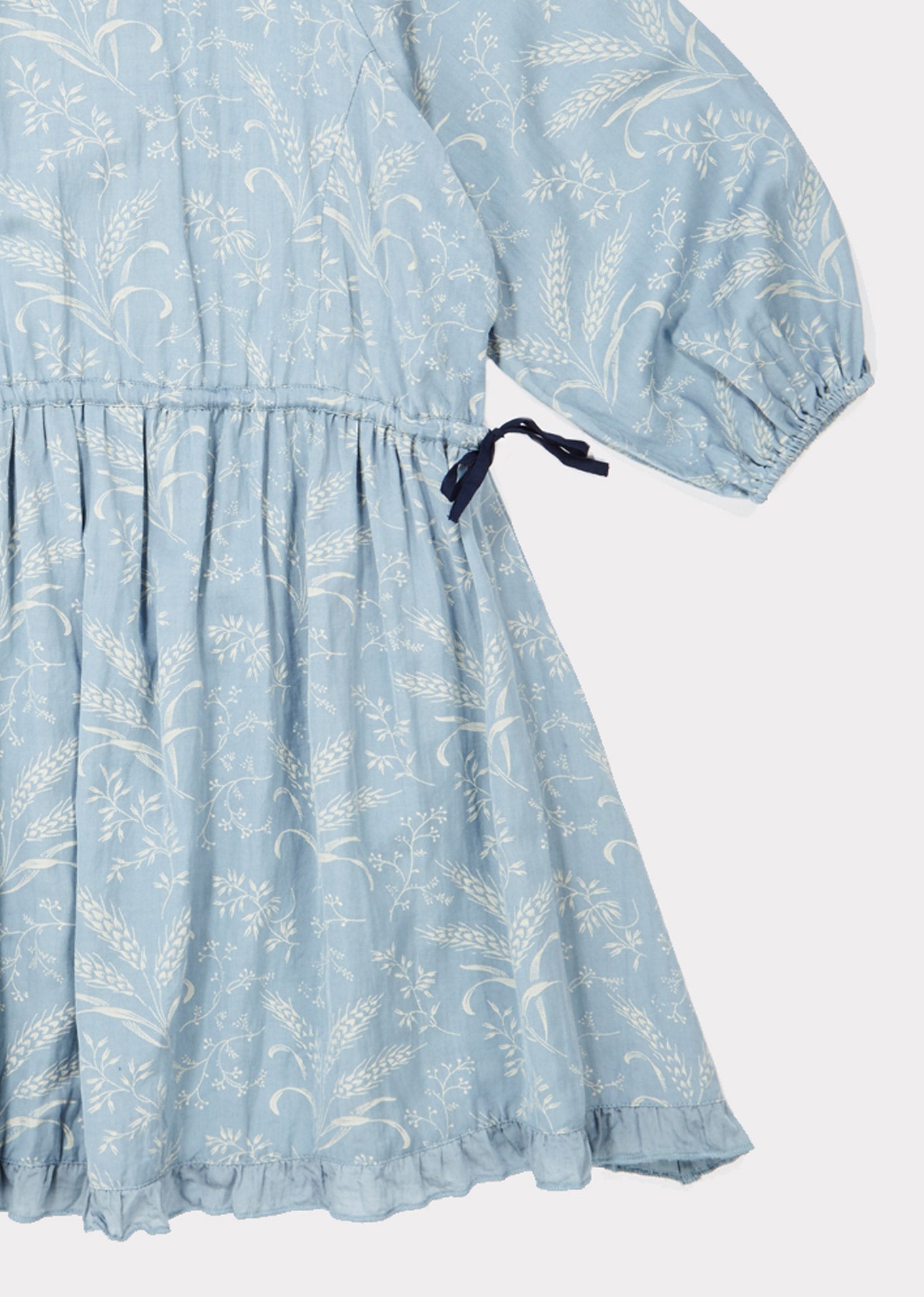 Girls Blue Printed Dress