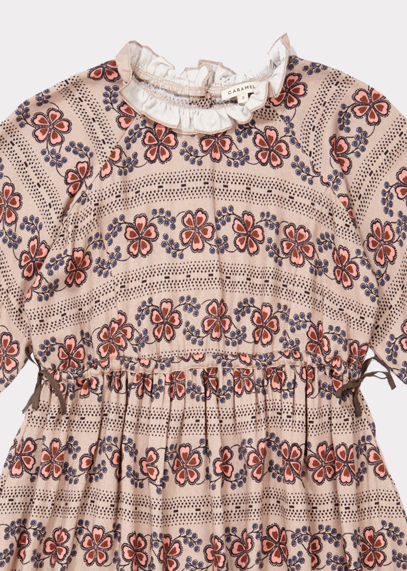 Girls Light Brown Flowers Dress