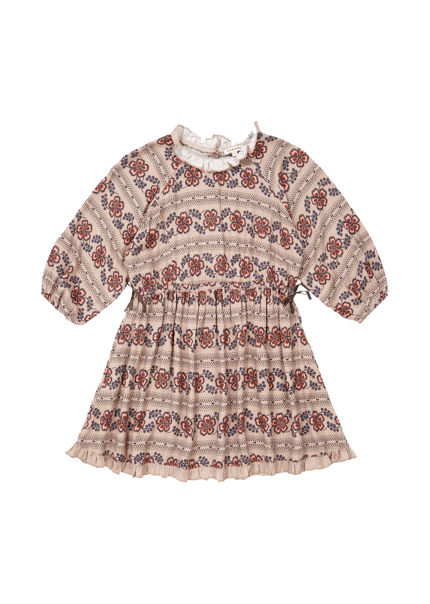 Girls Light Brown Flowers Dress
