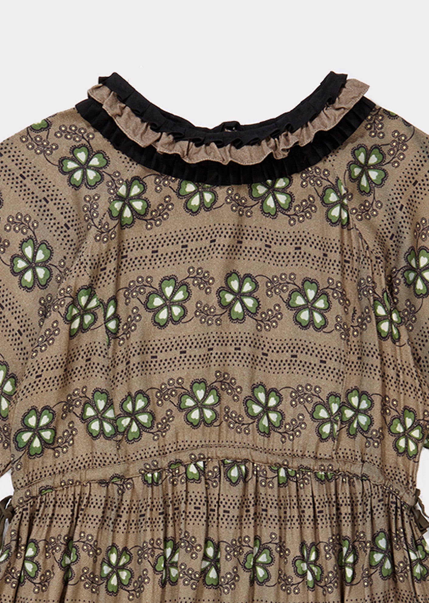 Girls Brown Flowers Dress