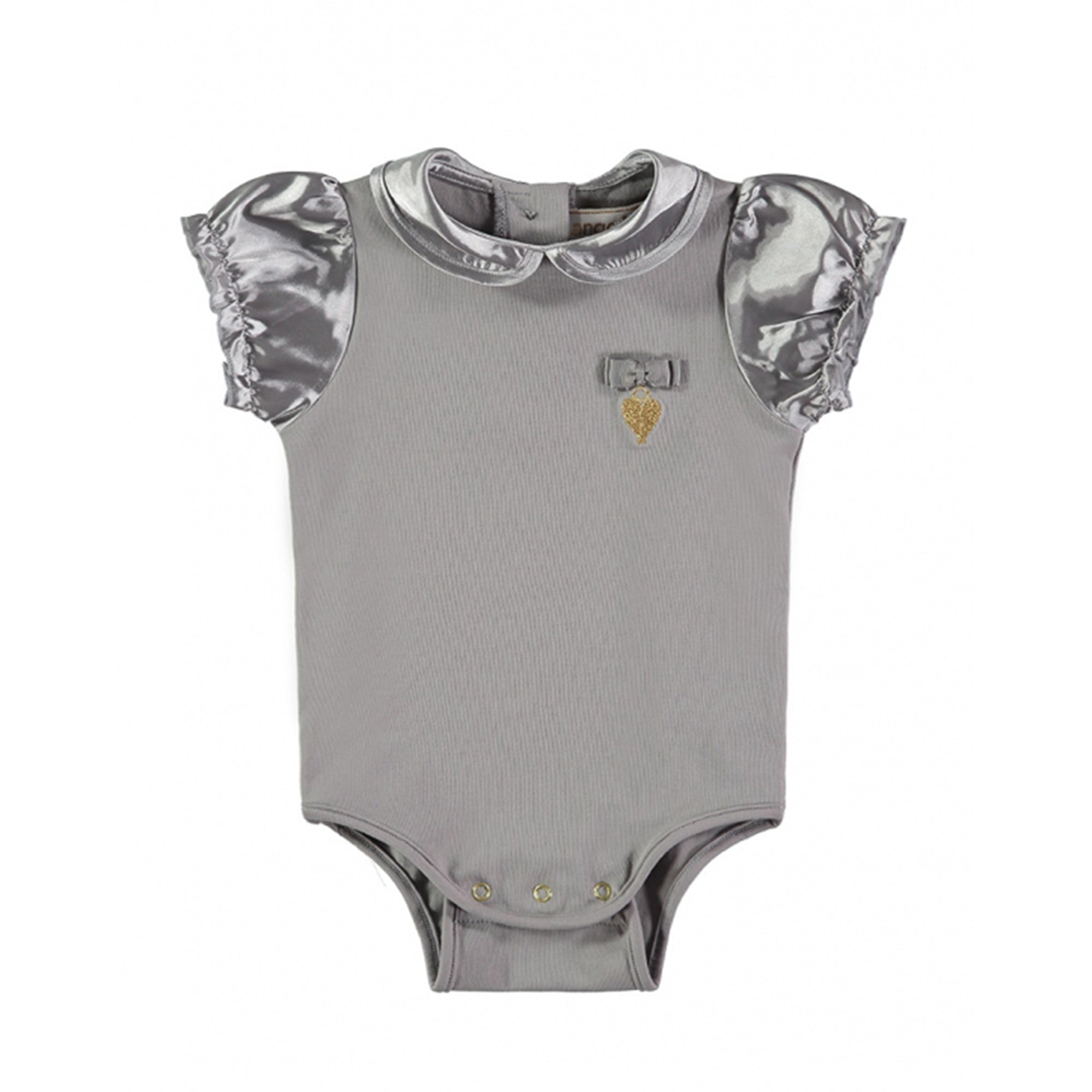 Baby Girls Ash Grey Babysuit
