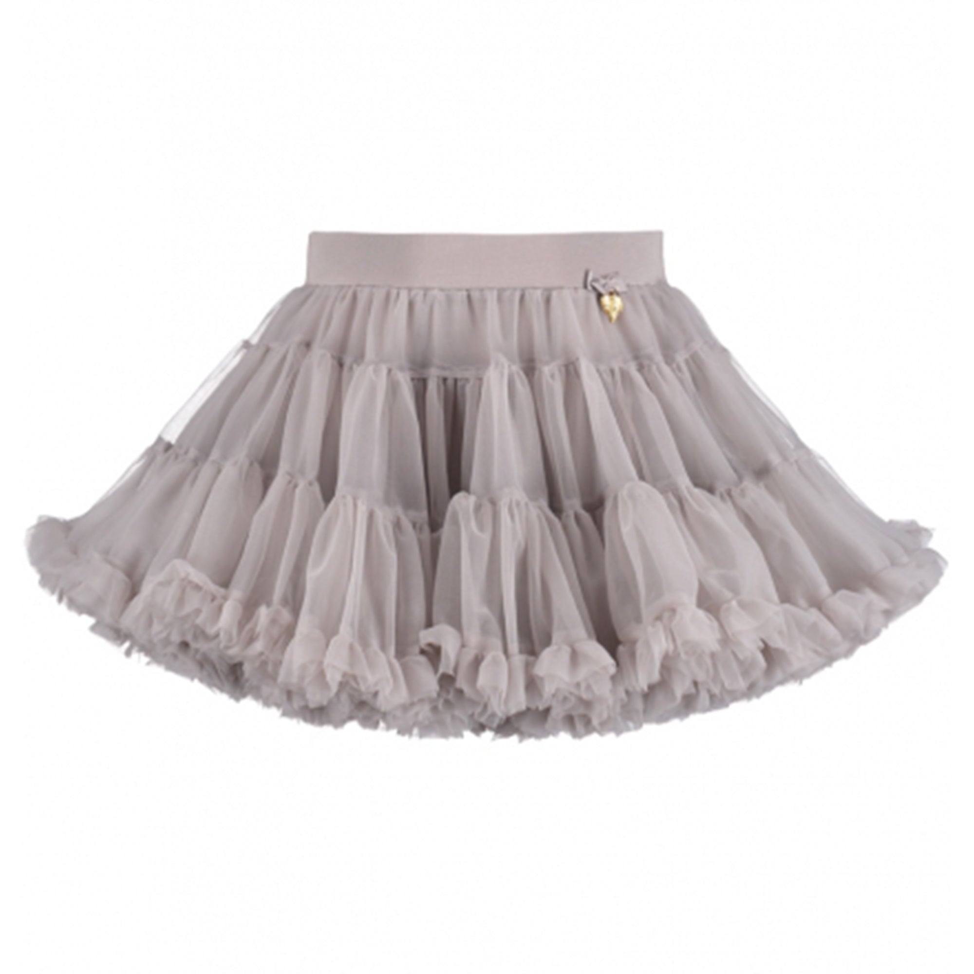 Girls Ash Grey Nylon Knitted Skirt