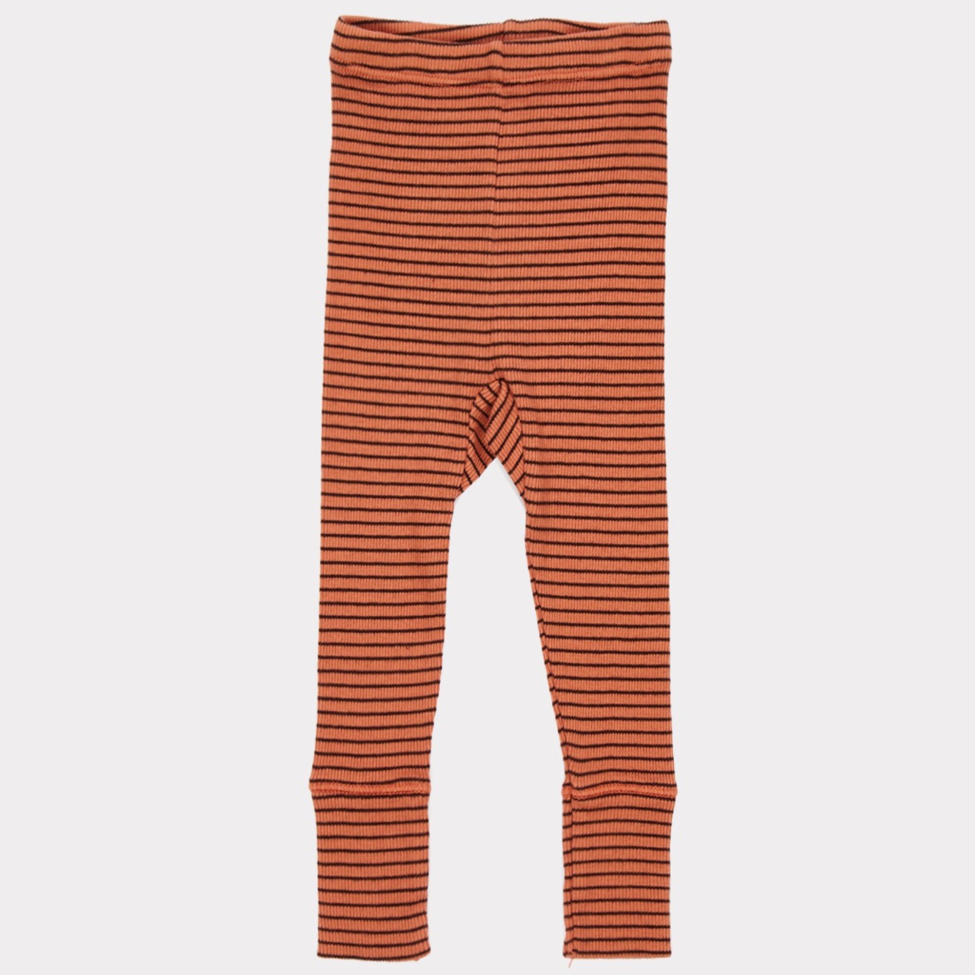 Girls Rust Cotton Rib Jersey Trousers