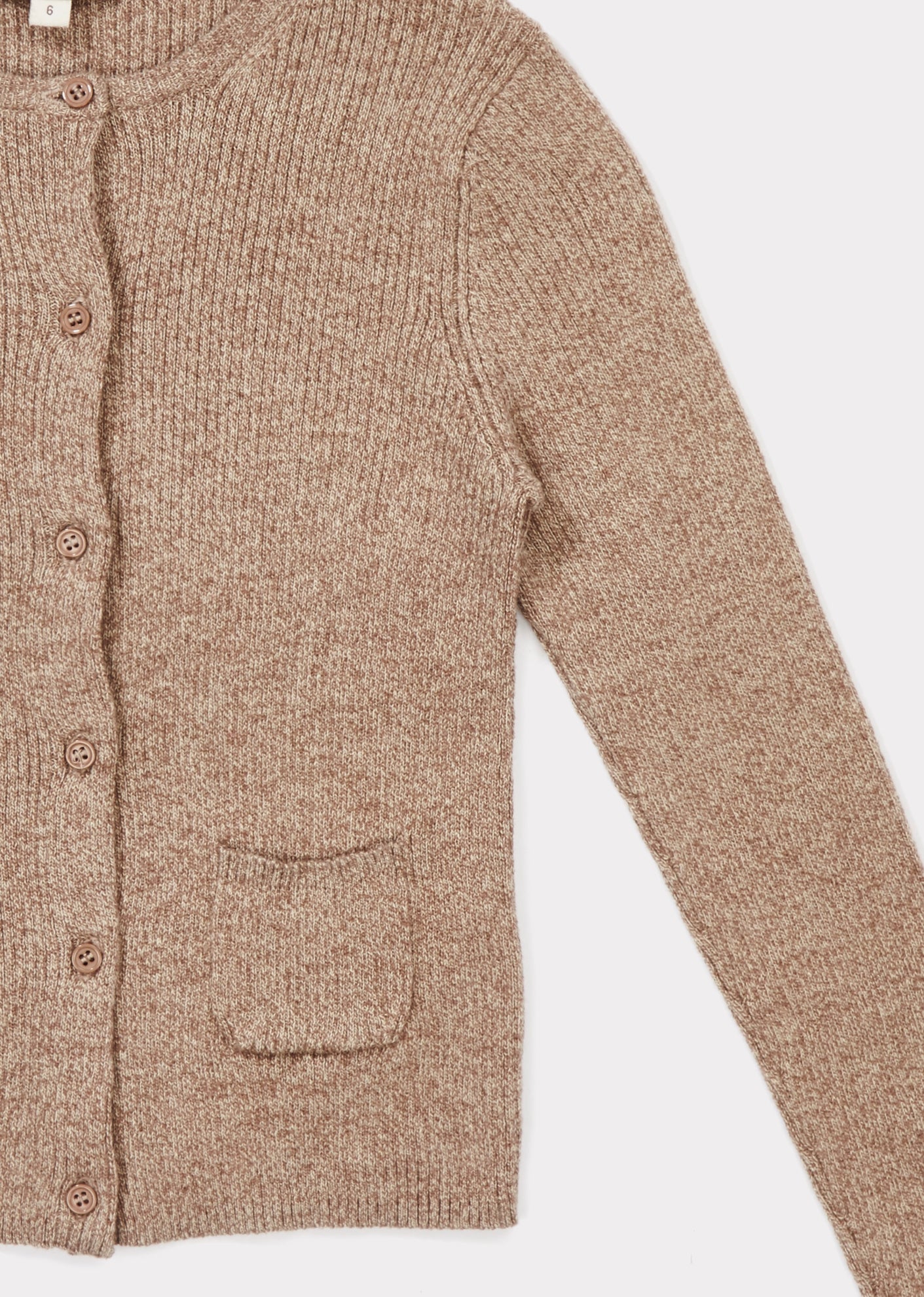 Girls Mocha Cotton Cardigan