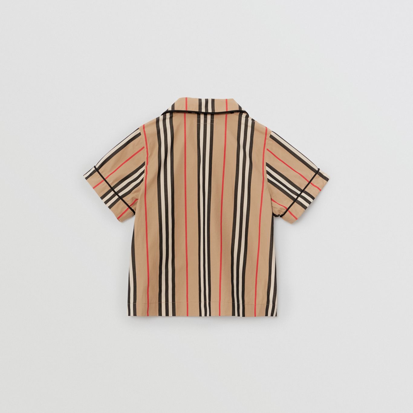 Boys Archive Beige Stripes Cotton Shirt