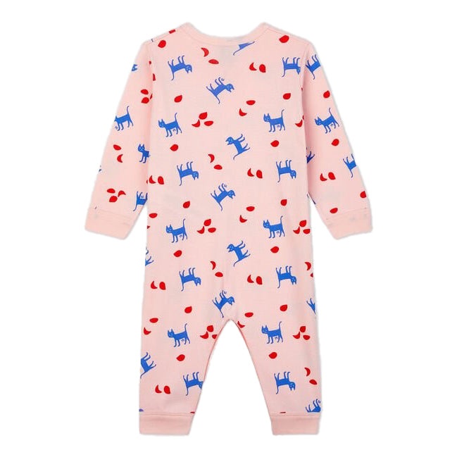 Baby Girls Pink Cotton Babysuit