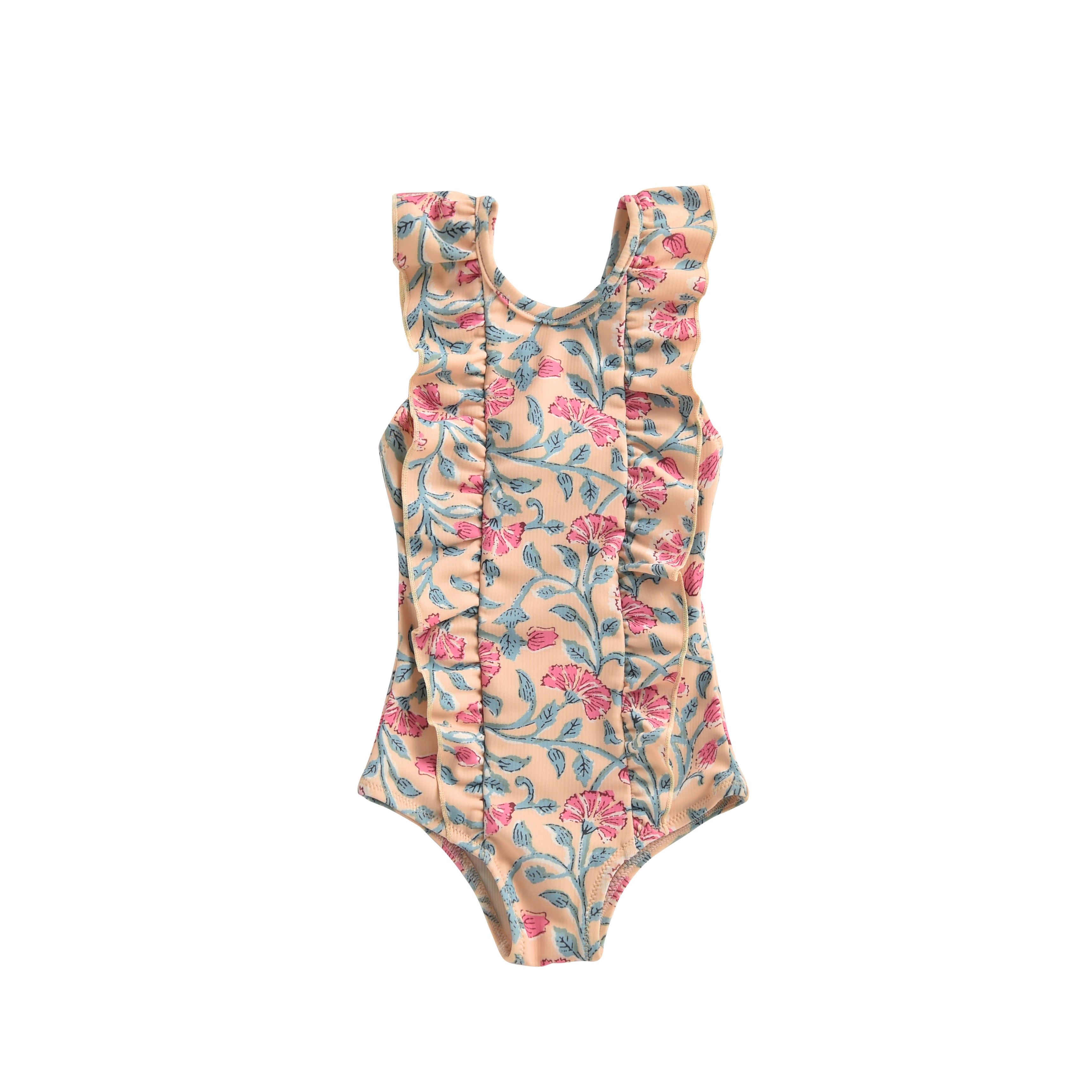 Girls Lemon Flowers Swimsuit