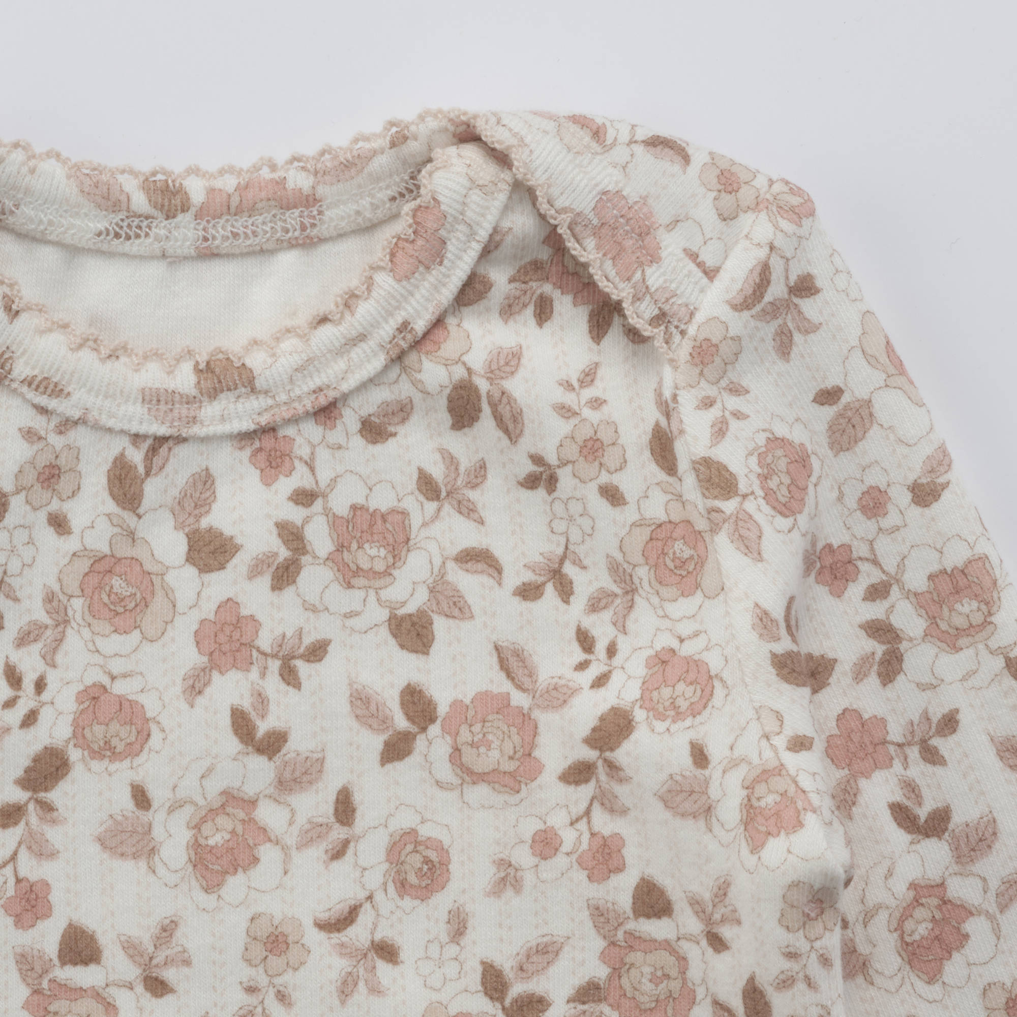 Baby Girls Pink Floral Cotton Set