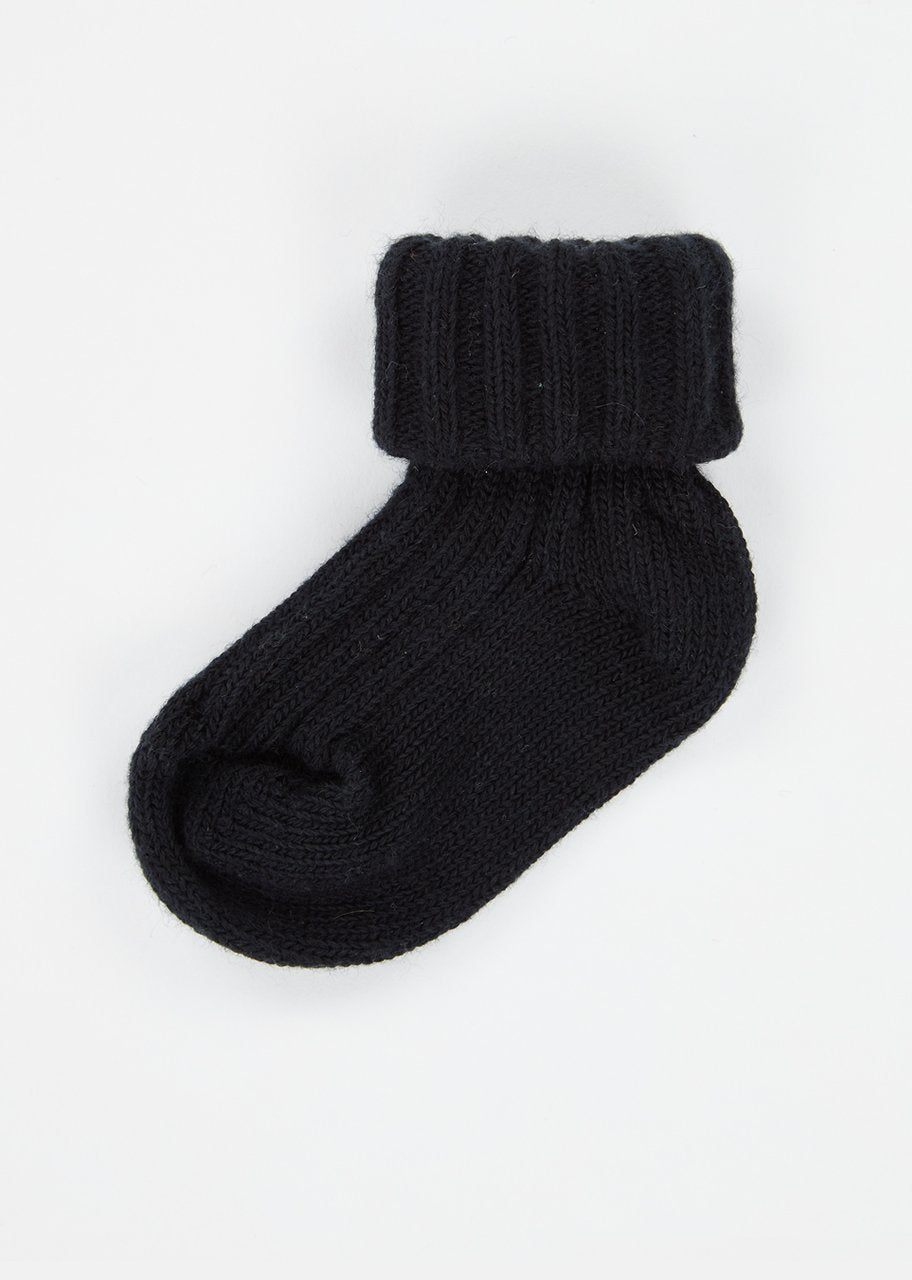 Baby Boys & Girls Navy Rib Ankle Socks