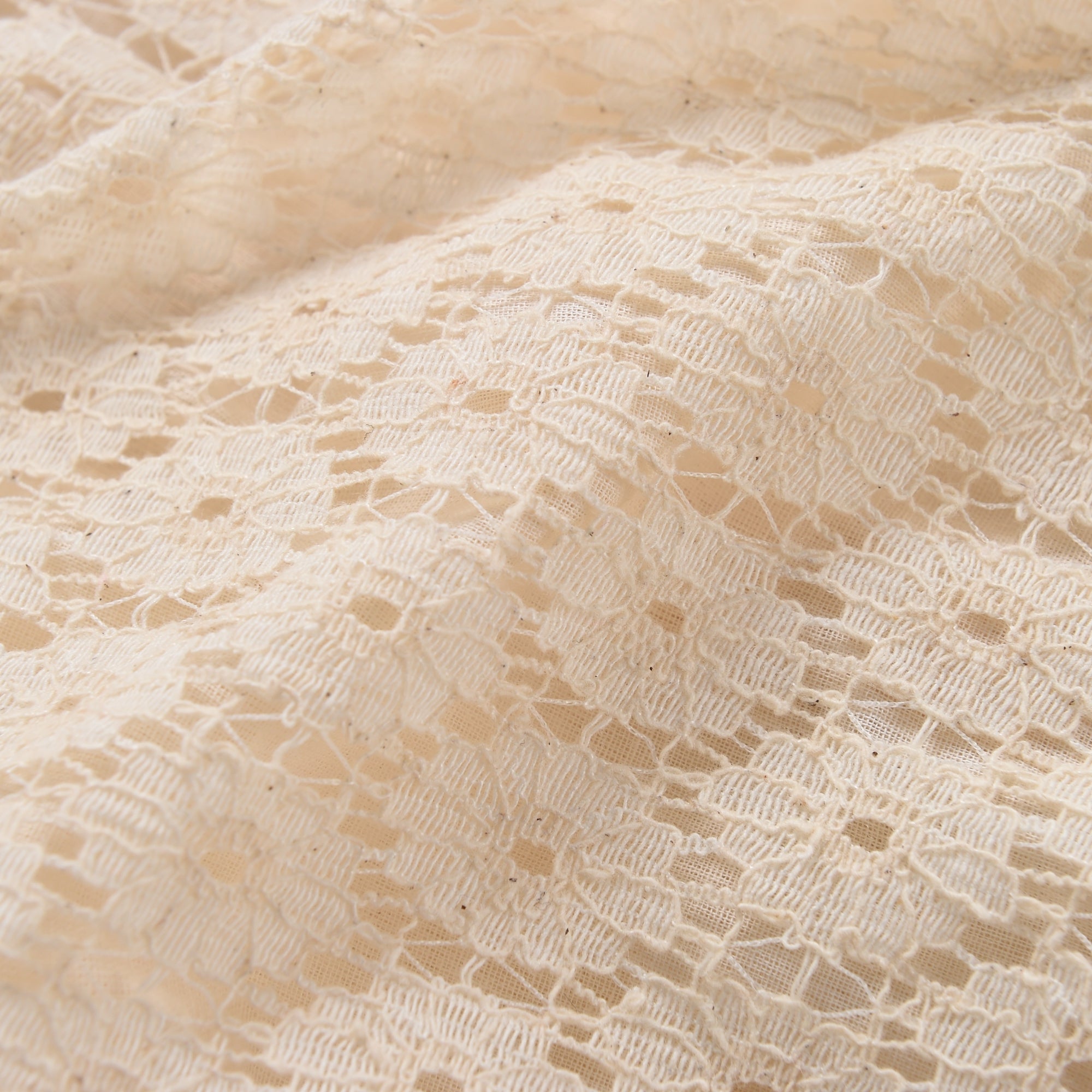 Girls Cream Flower Lace Blouse