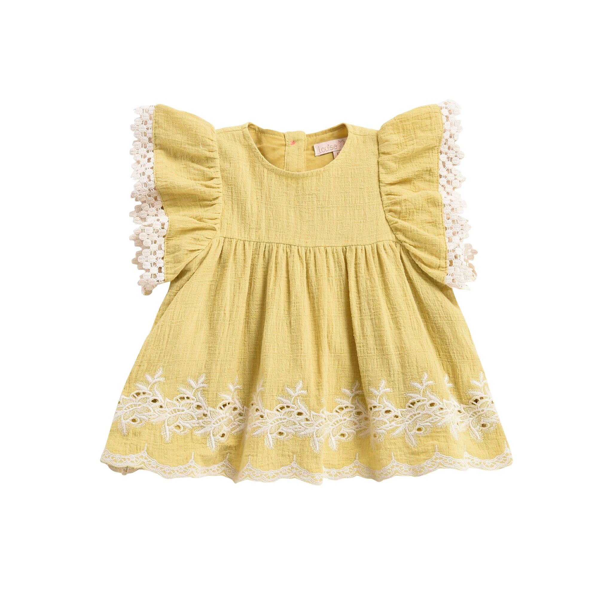 Girls Soft Yellow Cotton Dress
