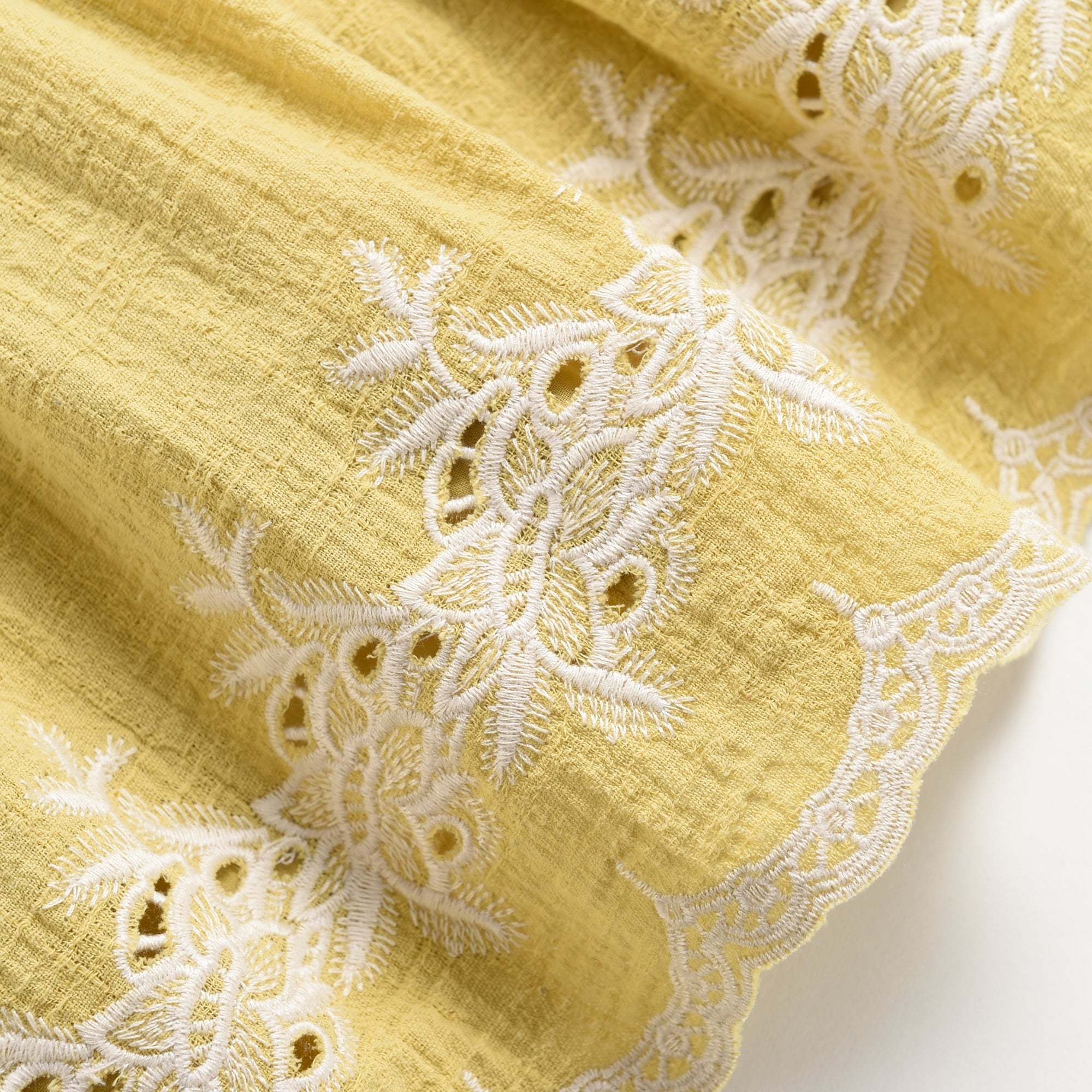 Girls Soft Yellow Cotton Dress
