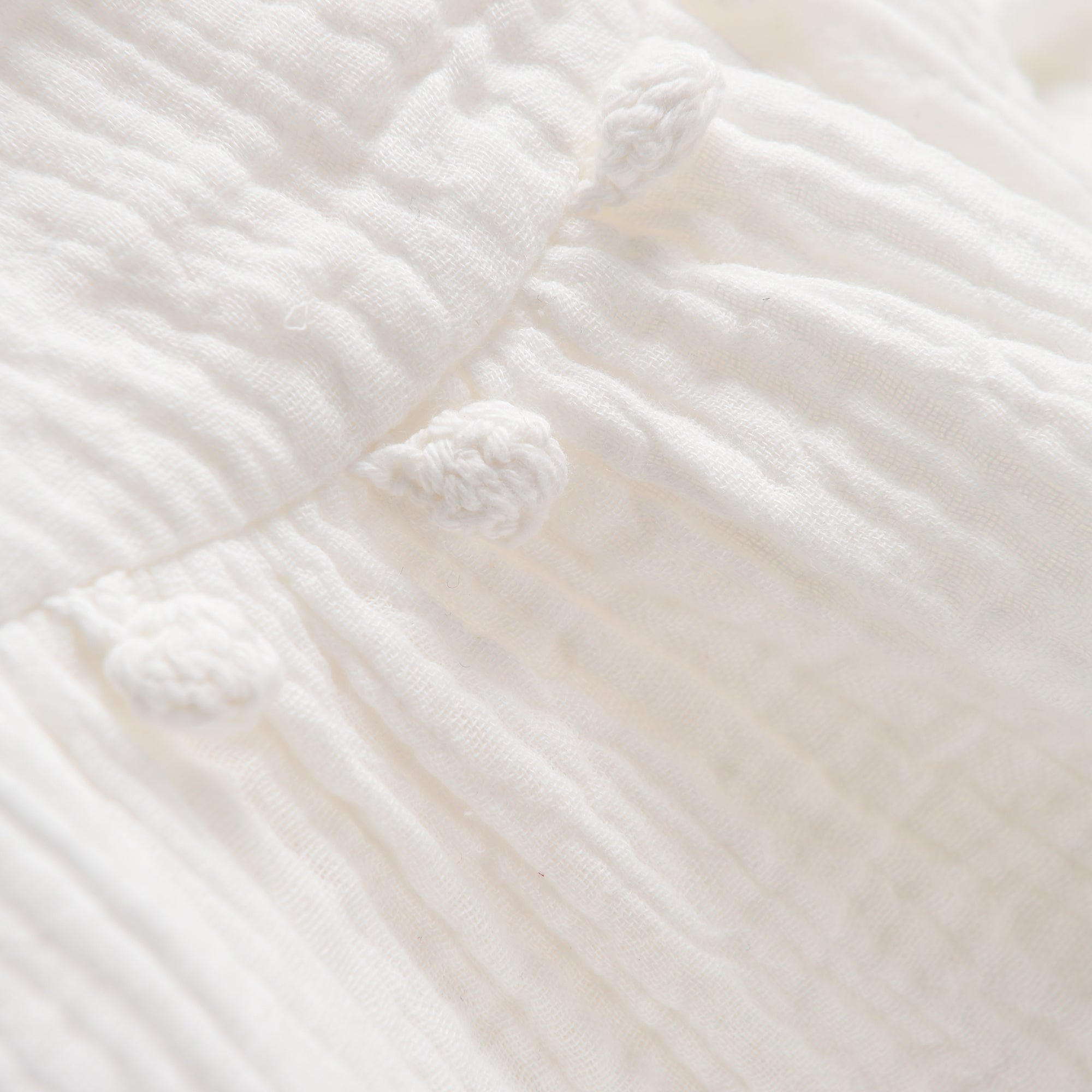 Girls White Cotton Dress
