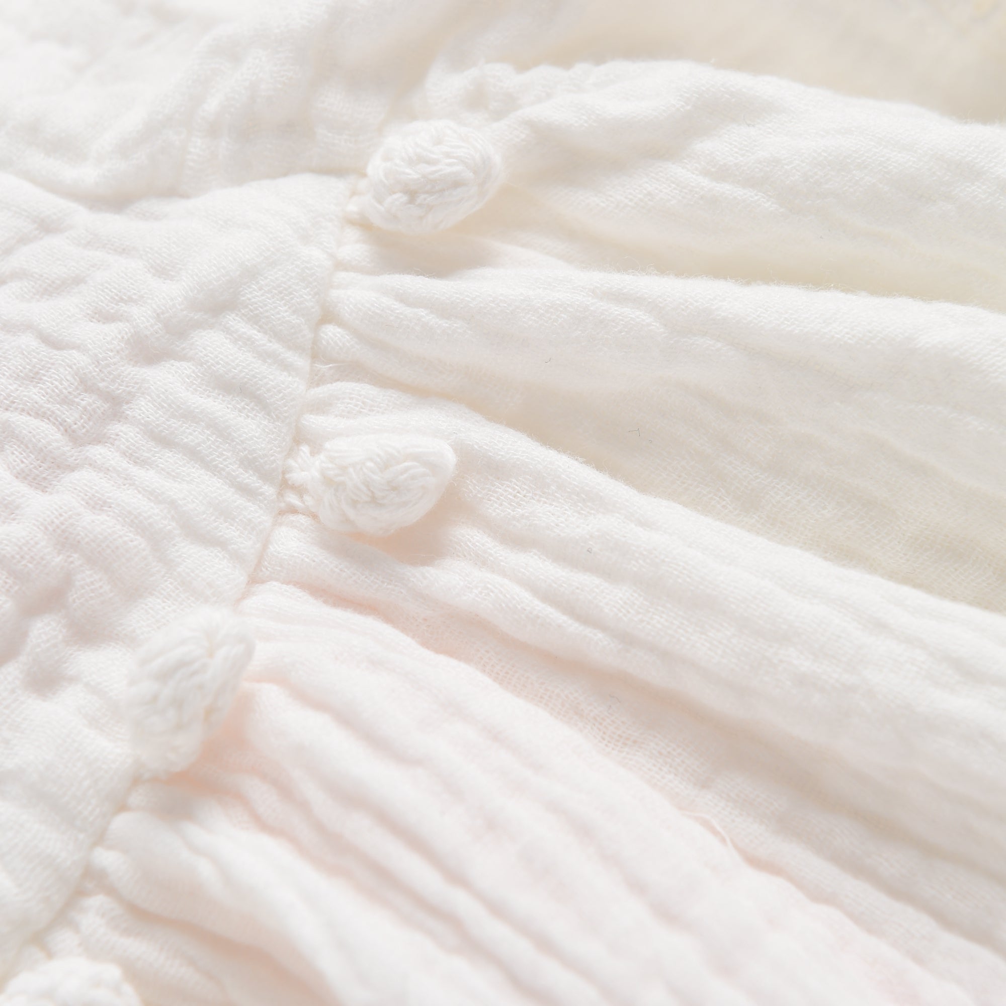 Girls White Cotton Dress
