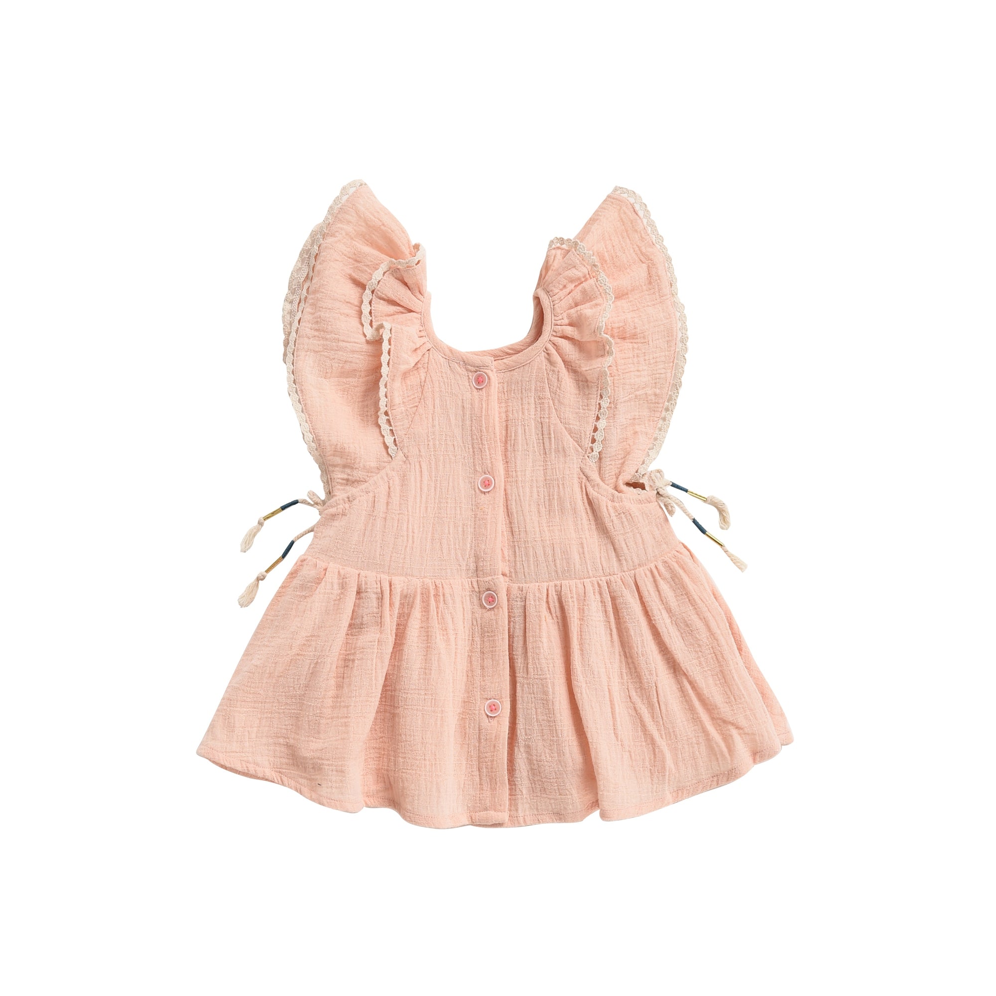 Girls Blush Cotton Dress