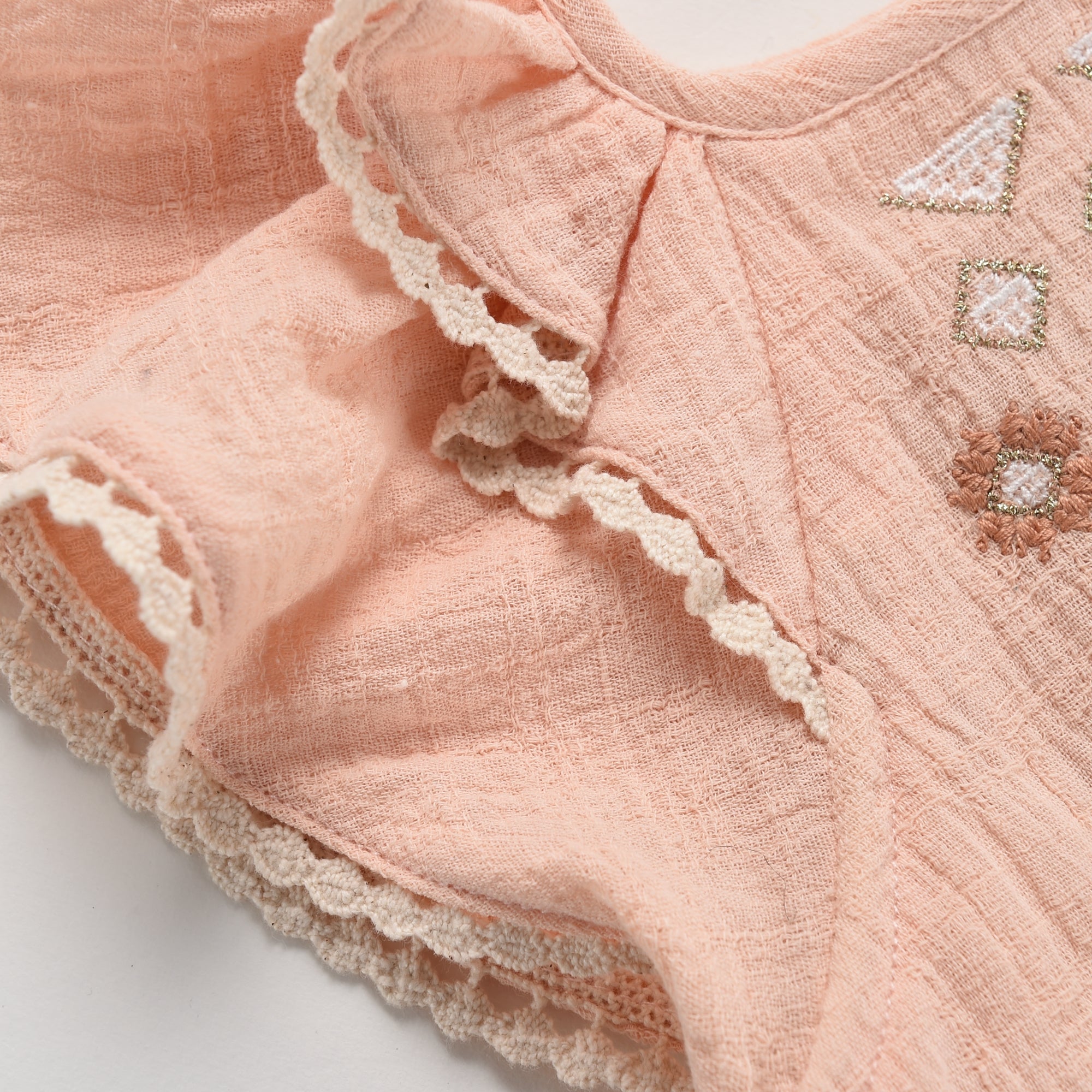 Girls Blush Cotton Dress