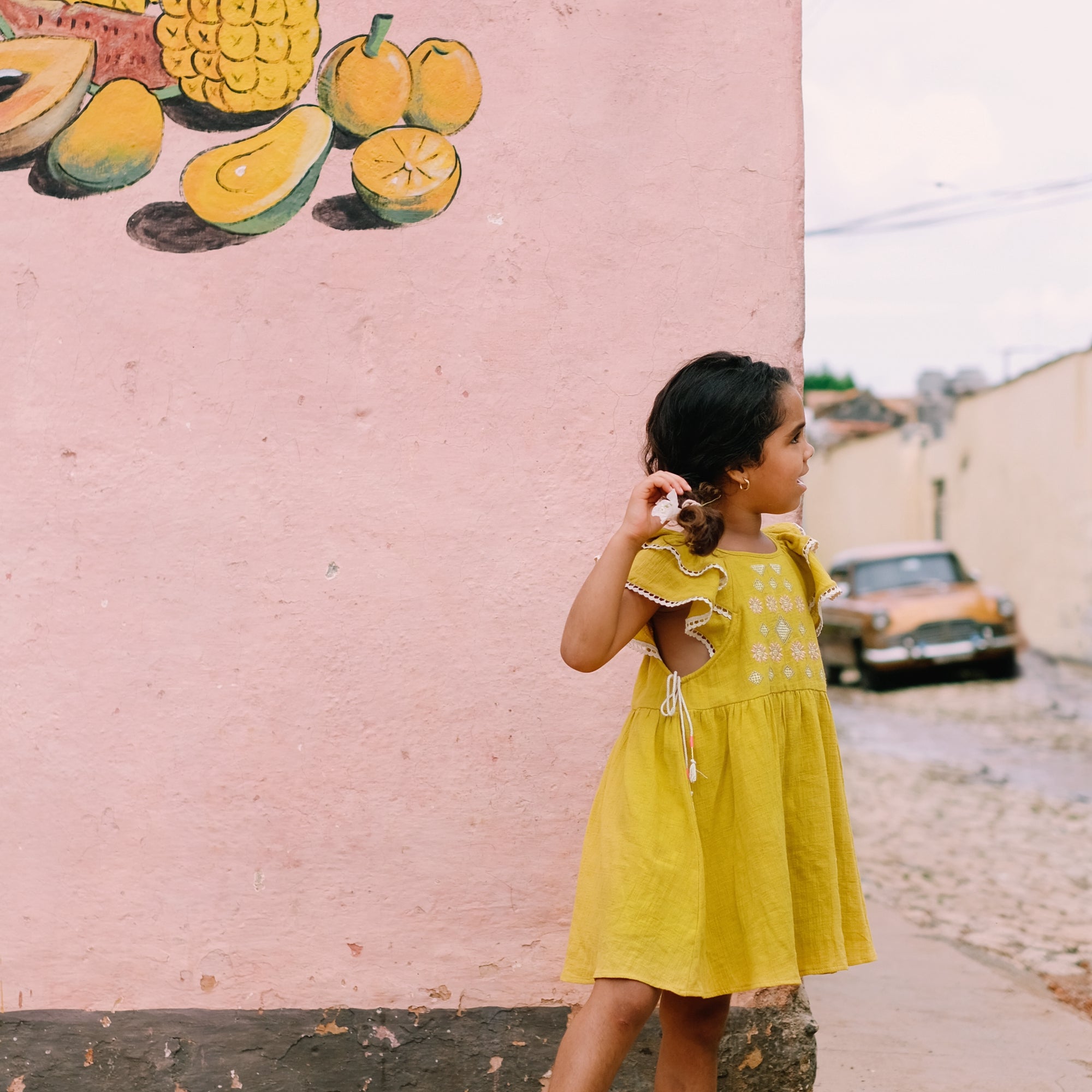 Girls Safran Cotton Dress