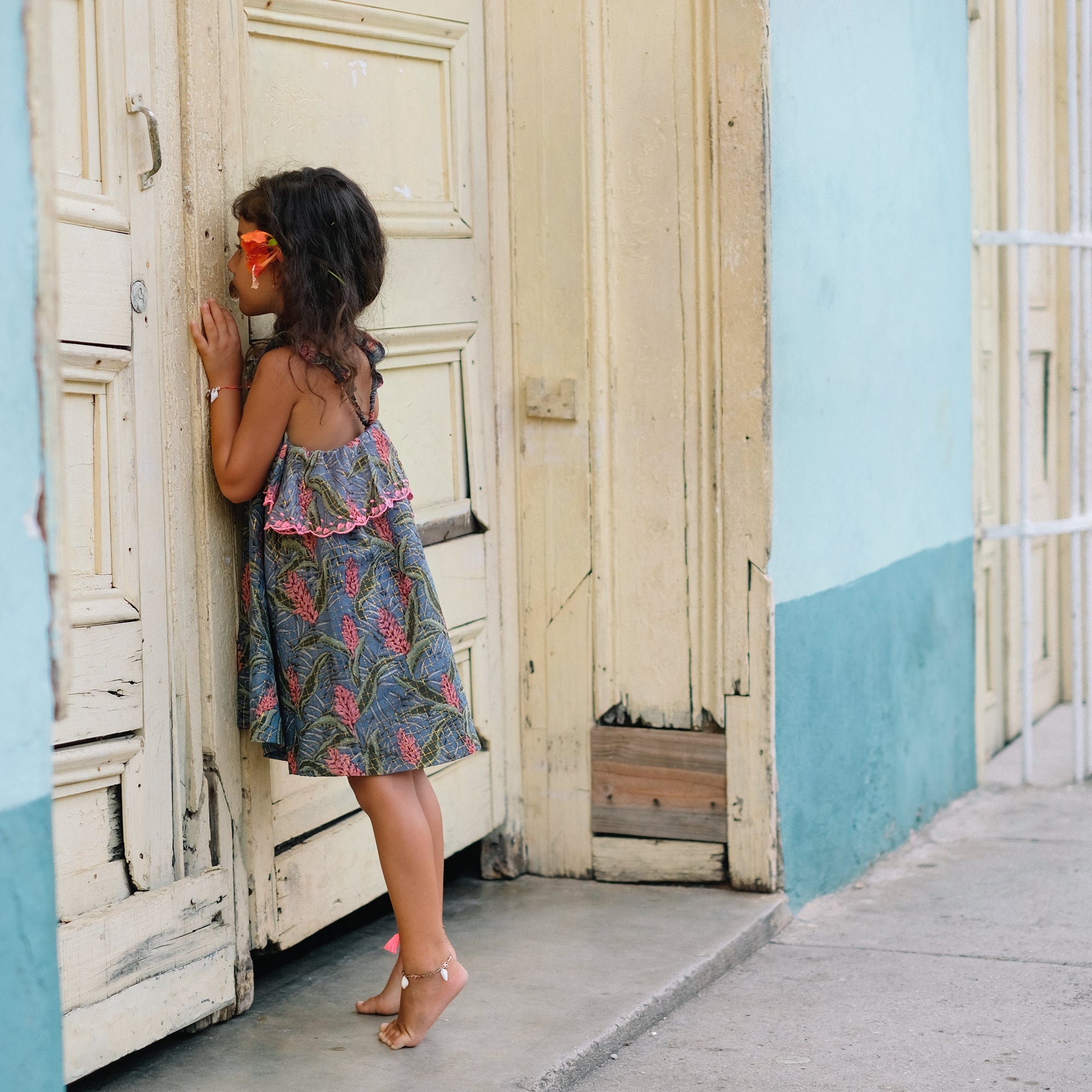 Girls Lagoon Leaves Dress