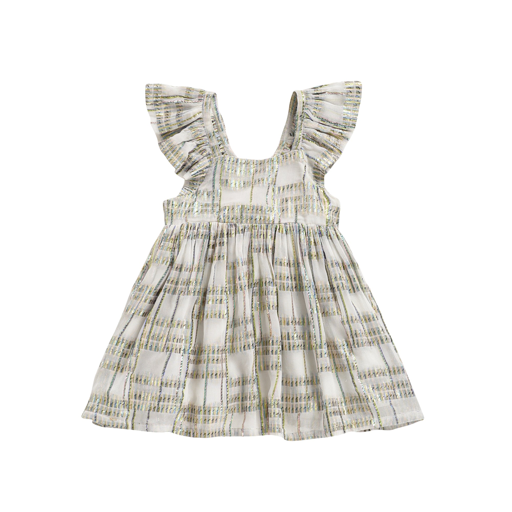 Girls White Rainbow Dress