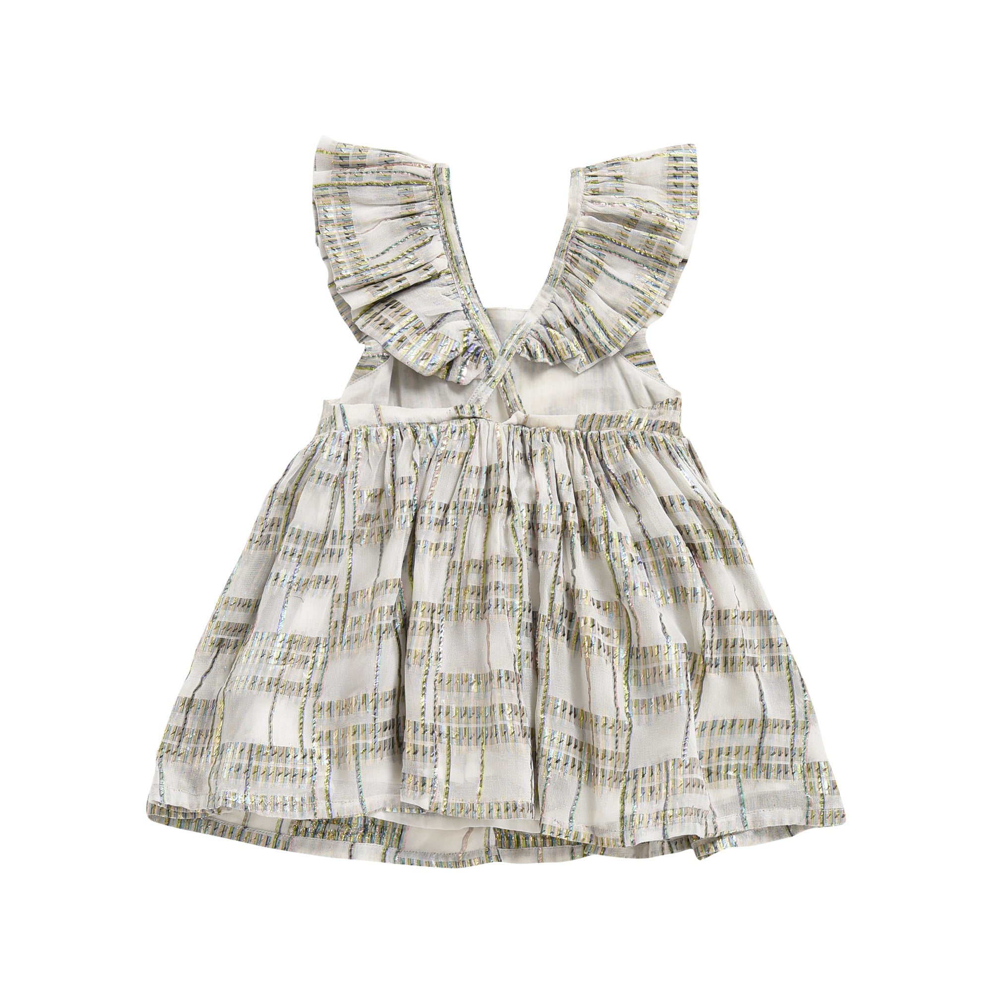 Girls White Rainbow Dress