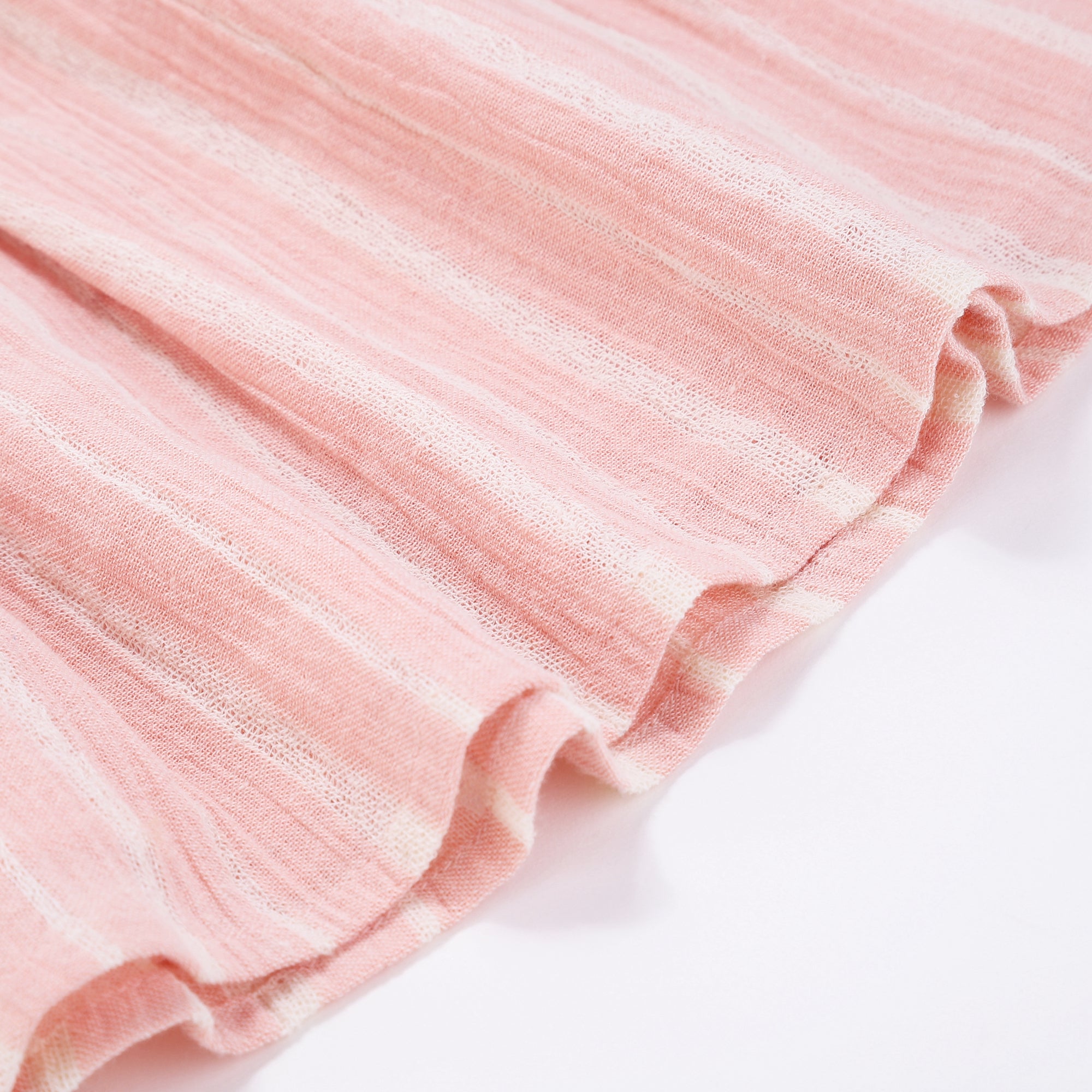 Girls Blush Stripes Cotton Dress