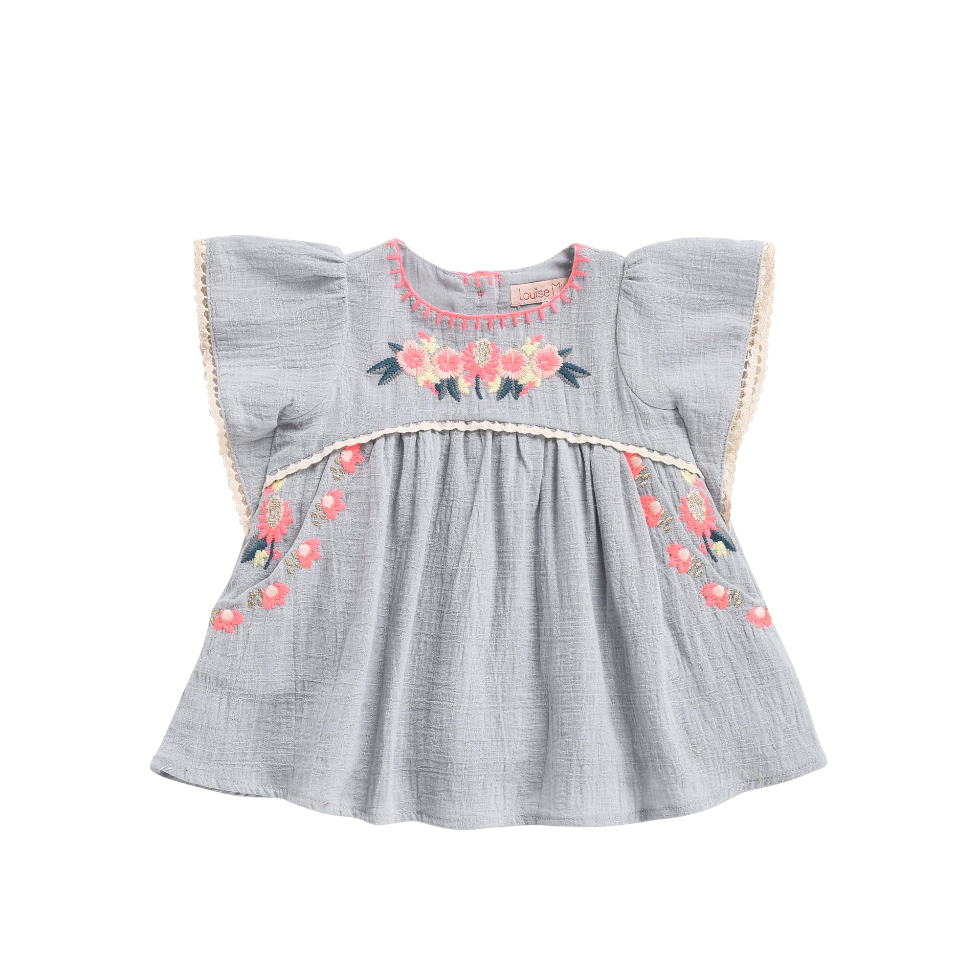 Girls Silver Cloud Cotton Dress