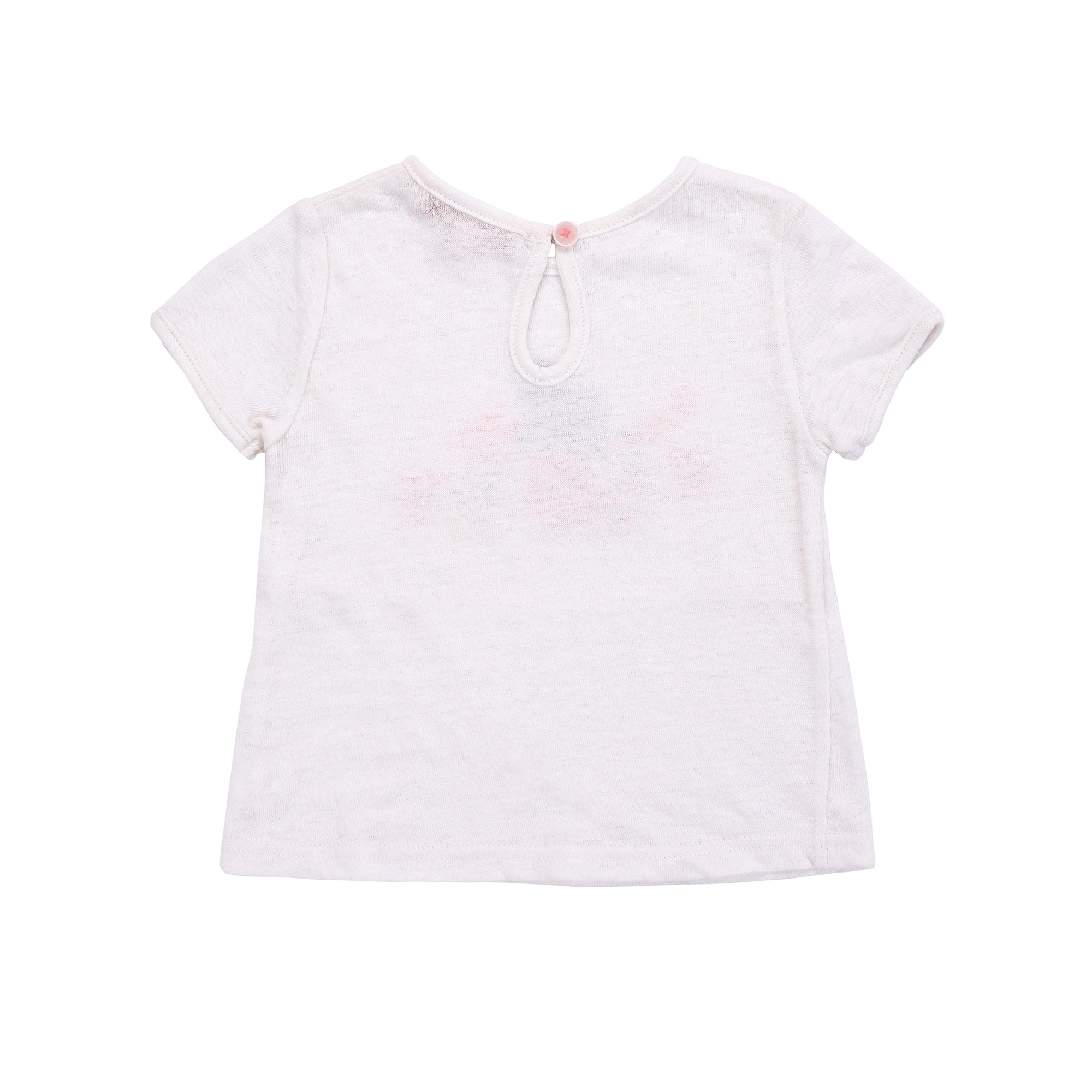 Girls White Embroidered T-shirt
