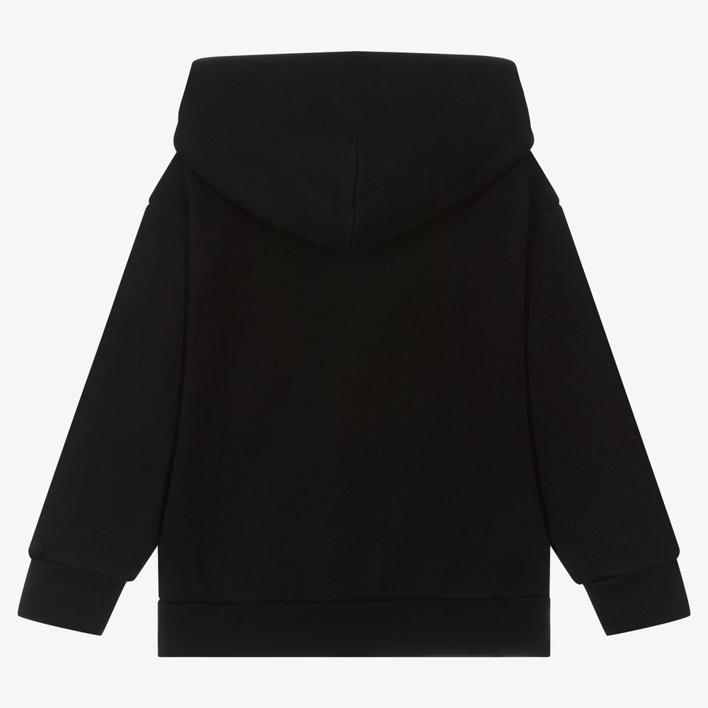 Boys & Girls Black Logo Hooded Sweatshirt