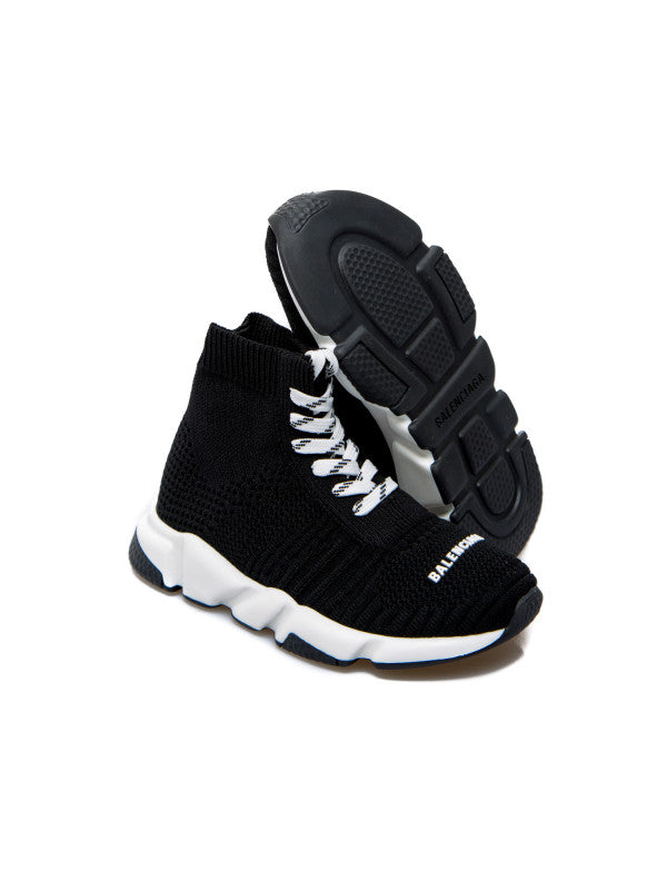 Boys & Girls Black Logo Sport Shoes