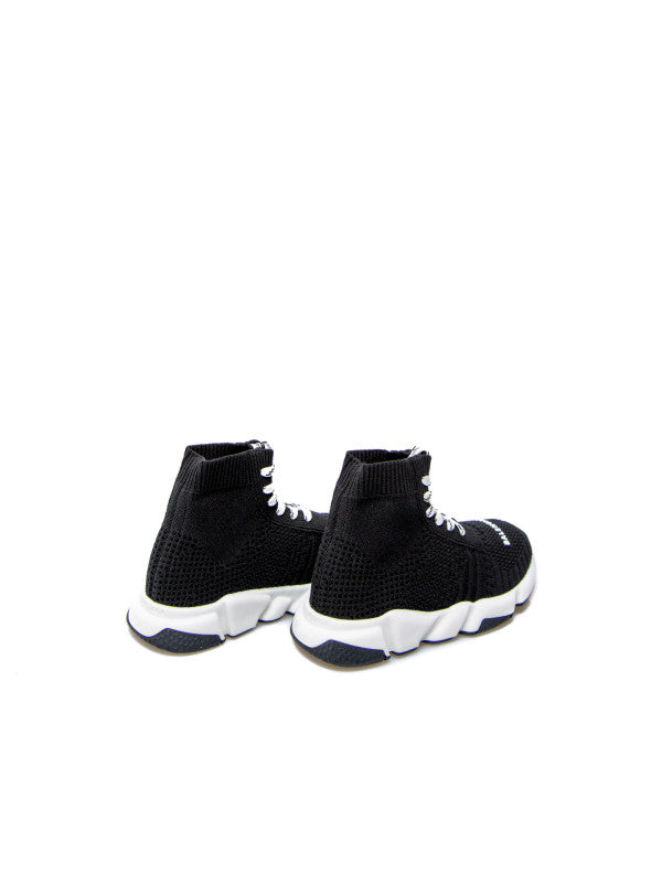 Boys & Girls Black Logo Sport Shoes