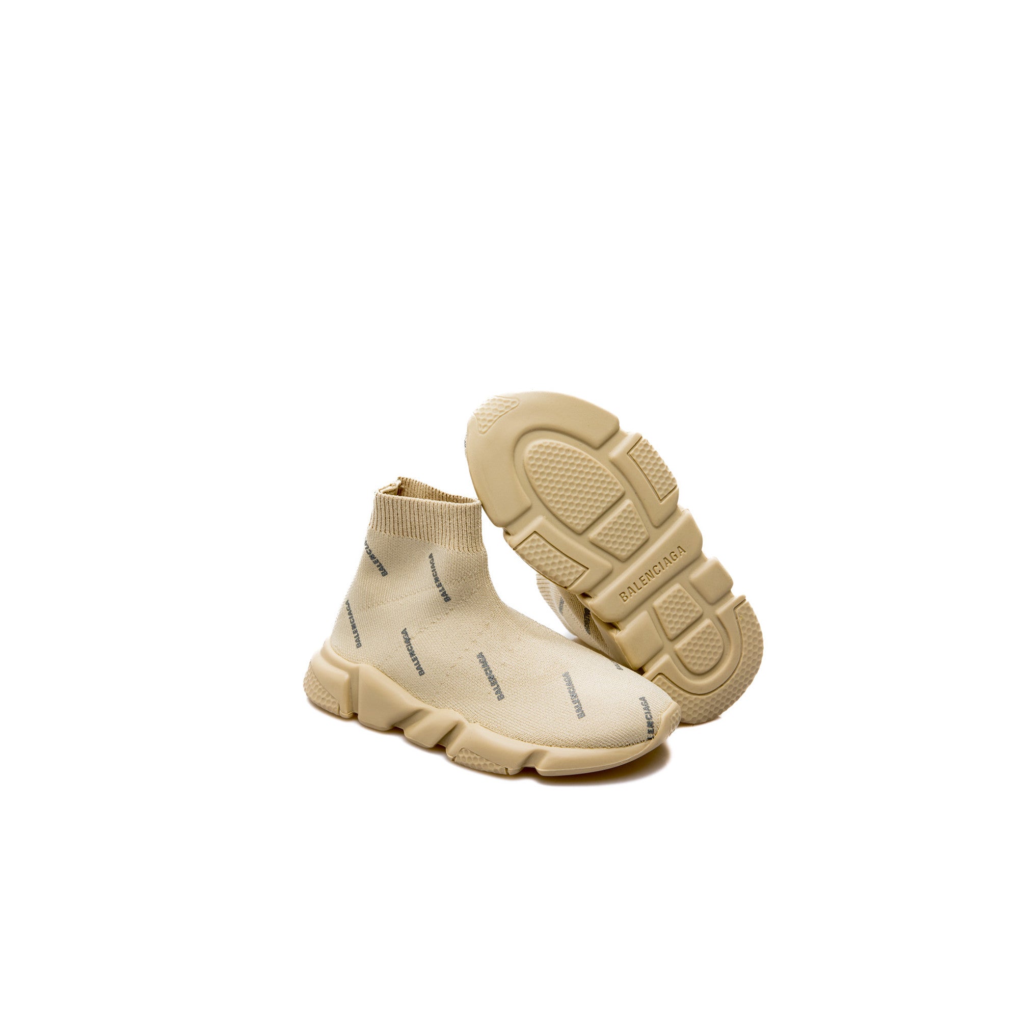 Boys & Girls Beige Logo Shoes