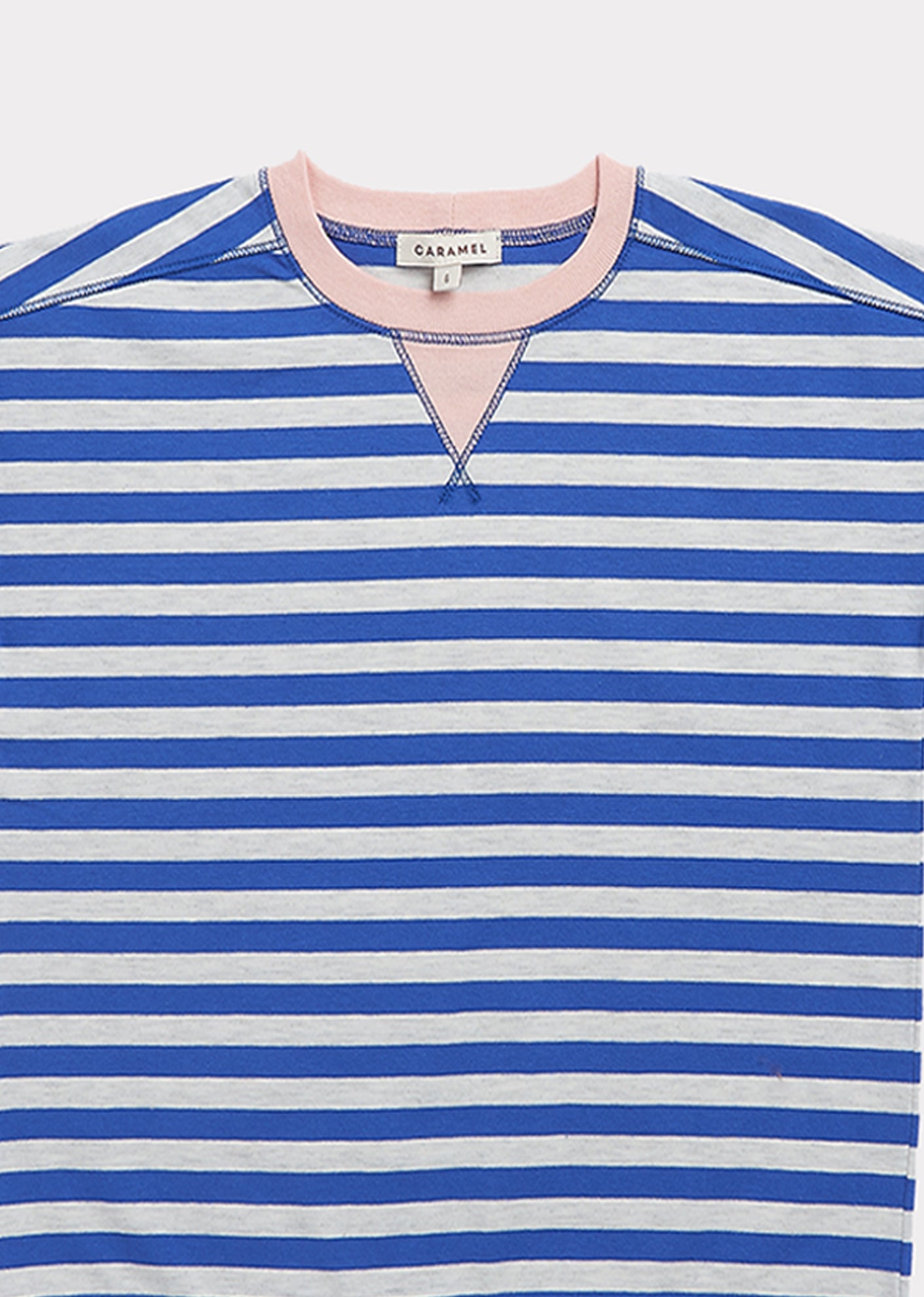 Boys Blue Stripe Cotton T-shirt