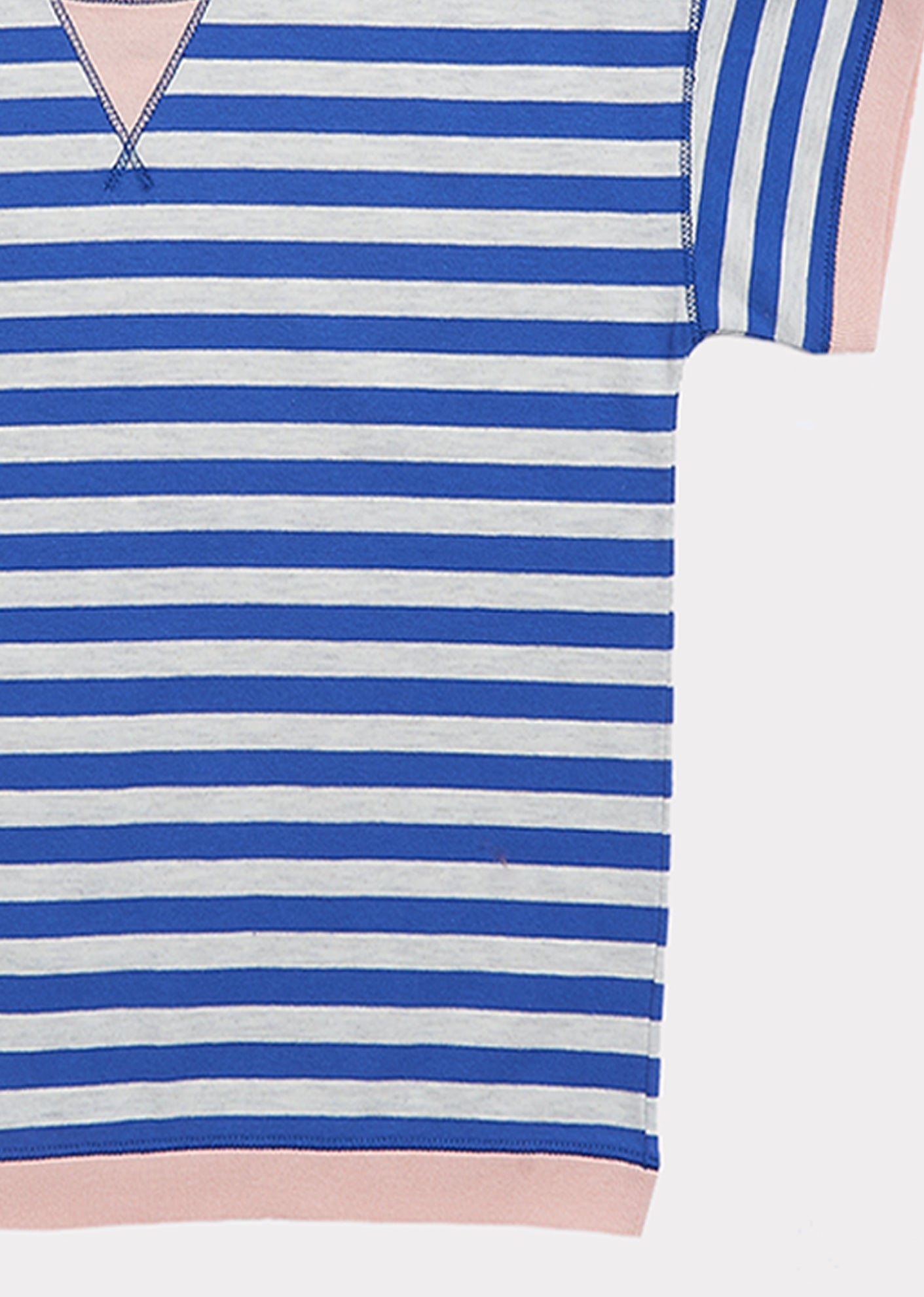 Boys Blue Stripe Cotton T-shirt