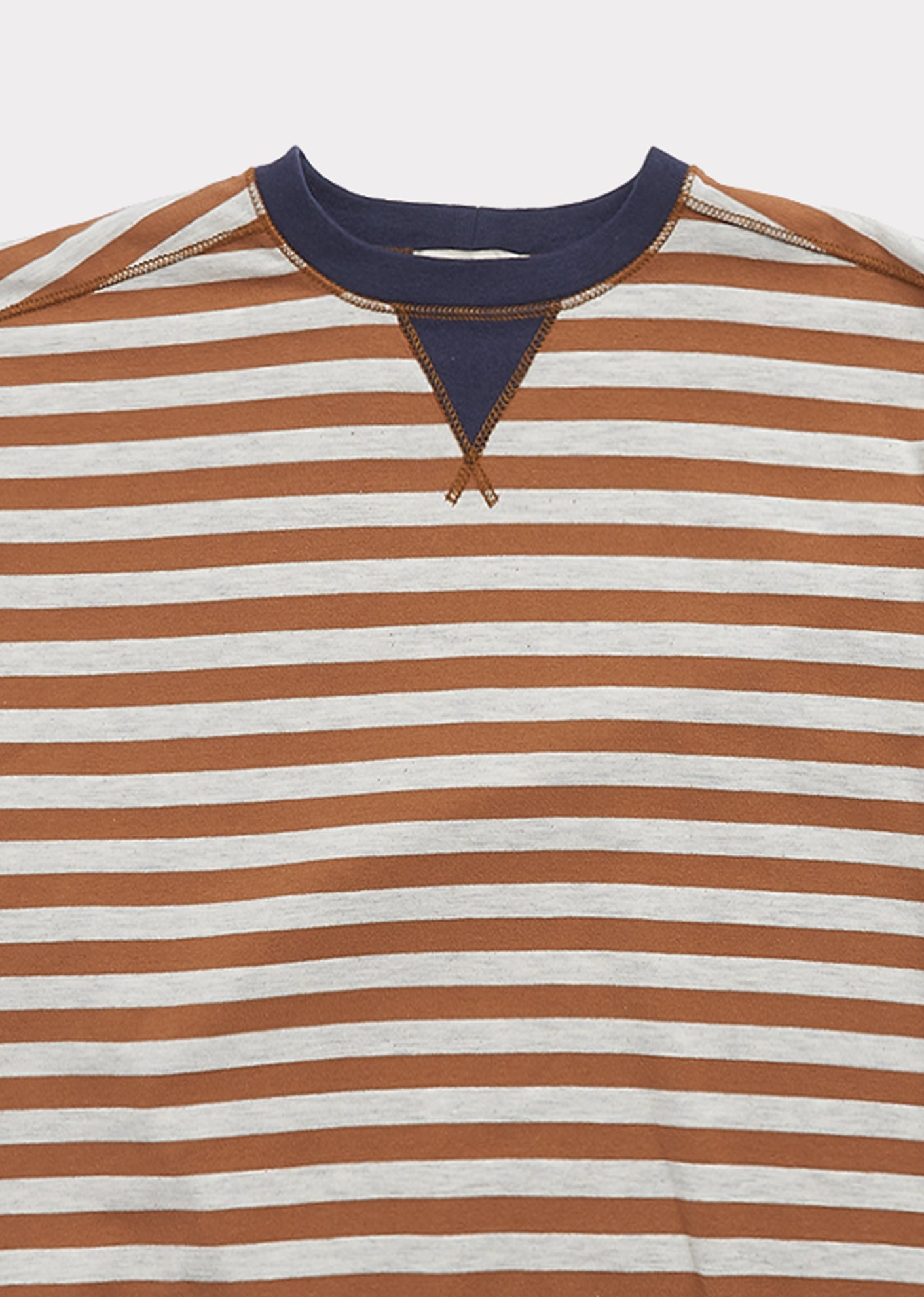 Boys Brown Stripe Cotton T-shirt