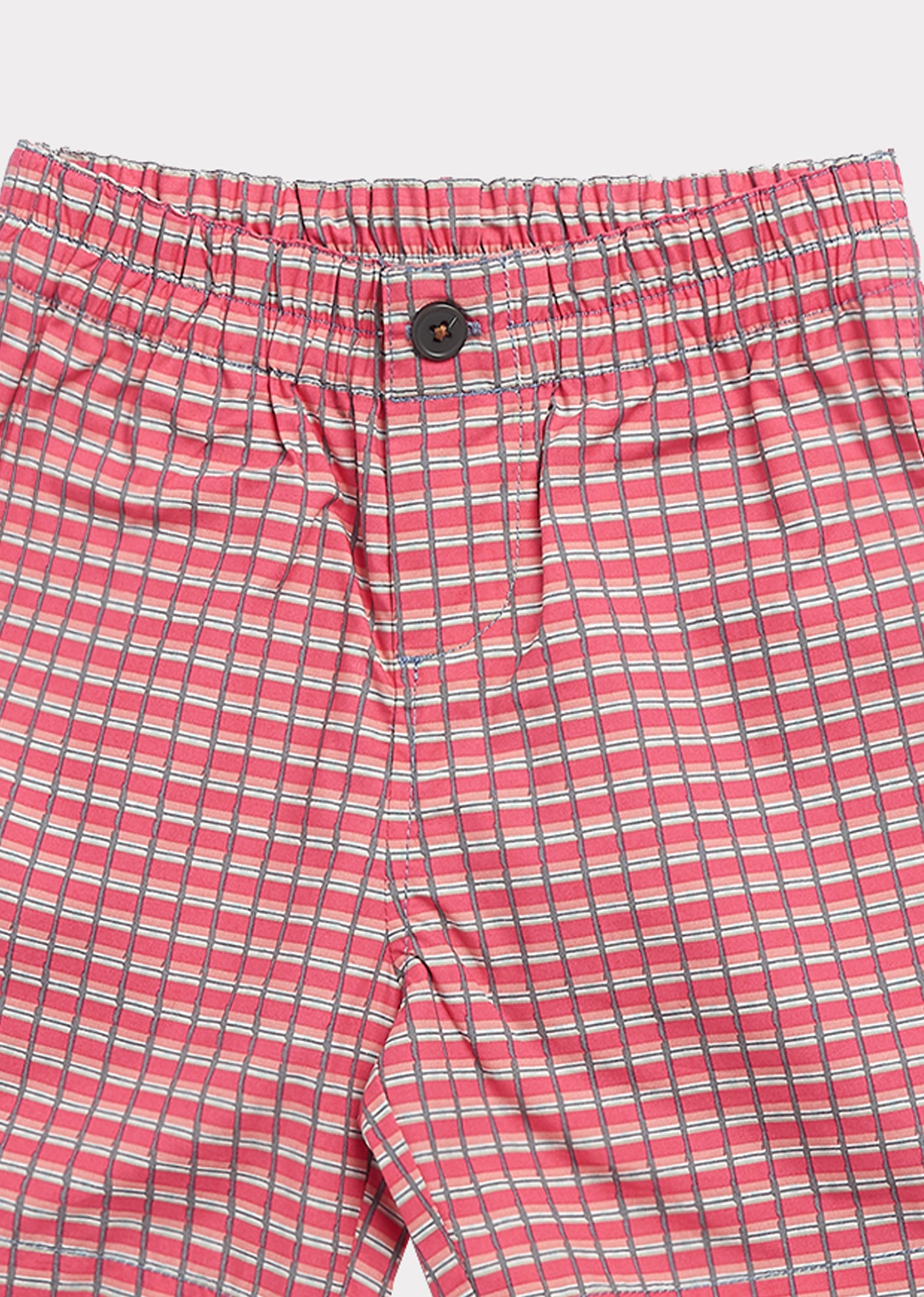 Boys & Girls Pink Painted Check Shorts