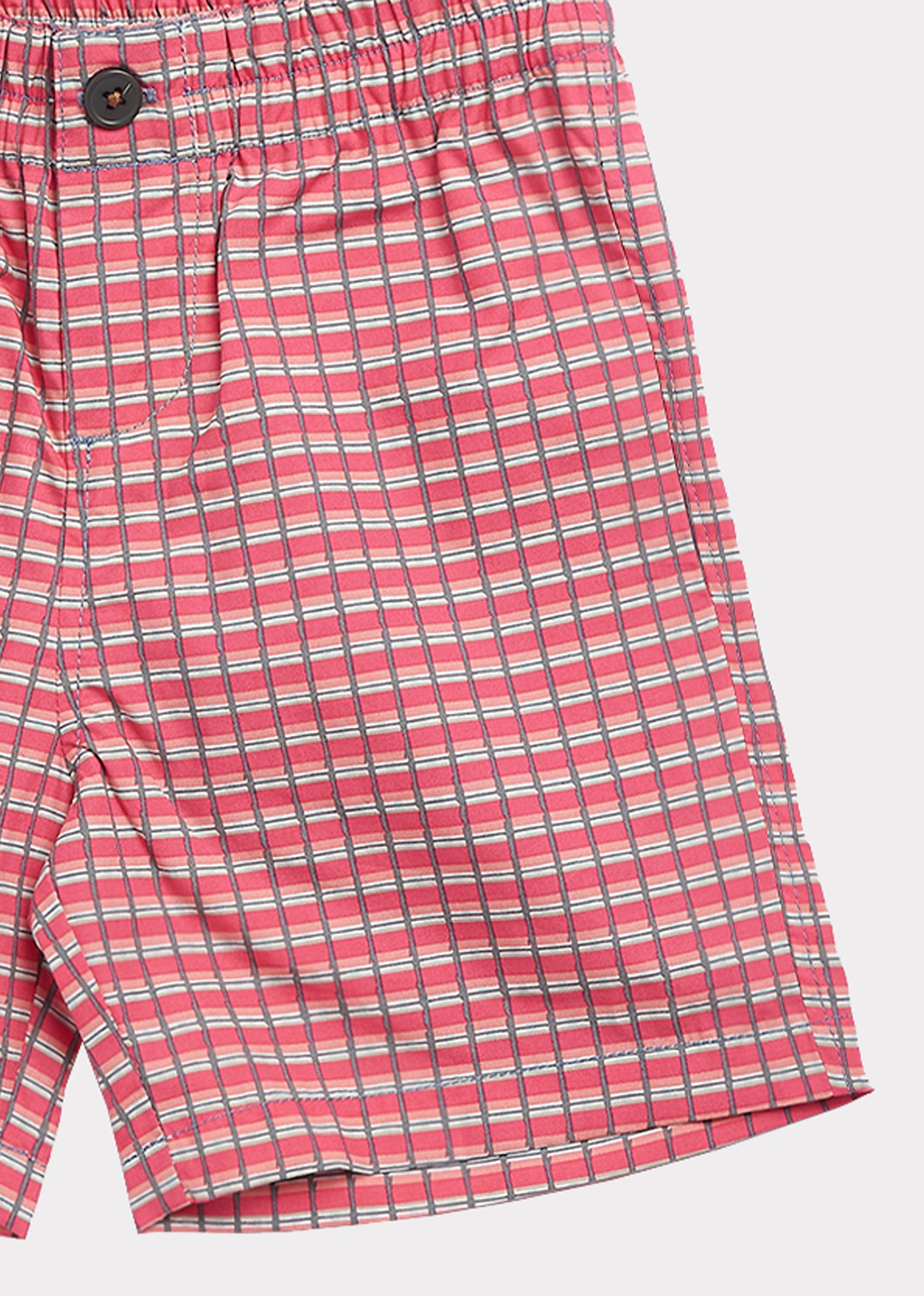 Boys & Girls Pink Painted Check Shorts