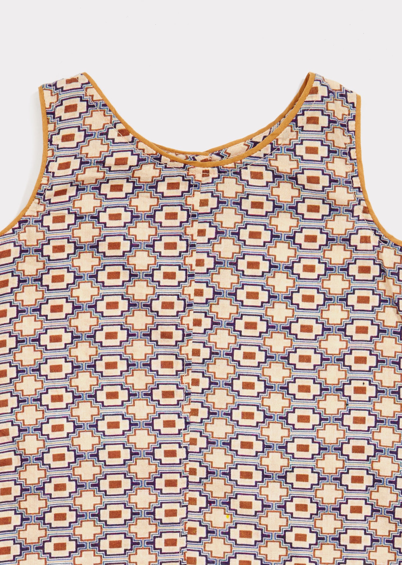 Baby Kaleido Blue Cotton Woven Romper