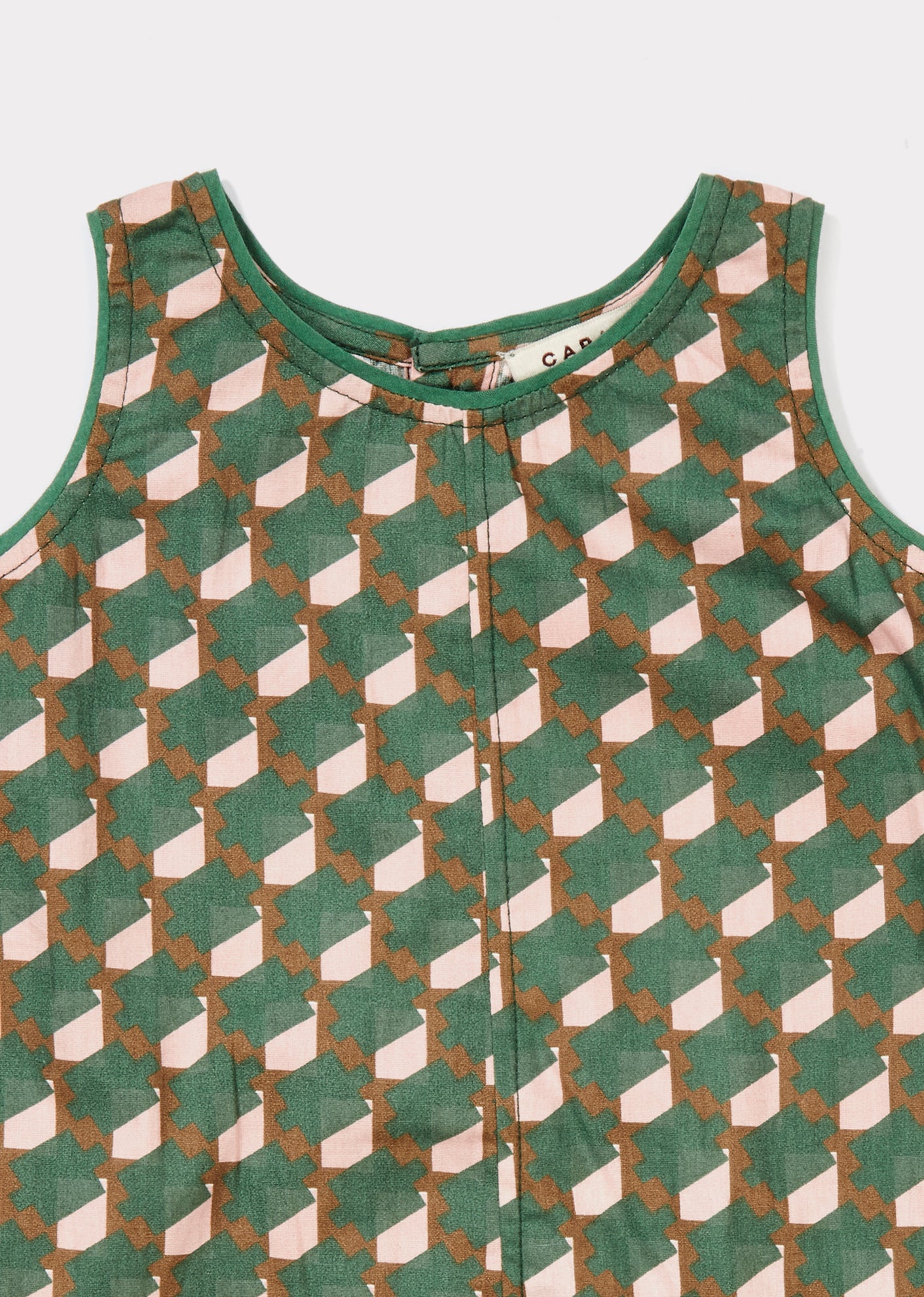 Baby Mint Pink Cotton Woven Romper