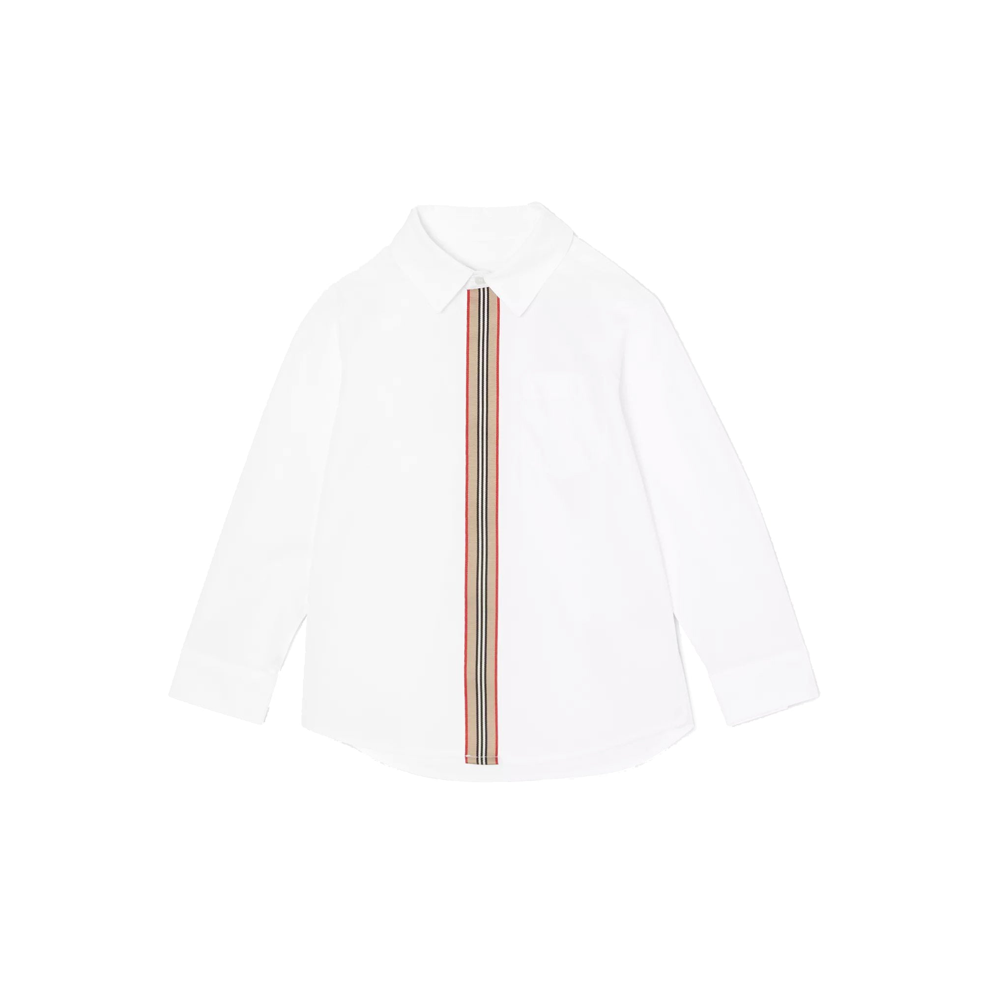 Boys & Girls White Stripe Cotton Shirt