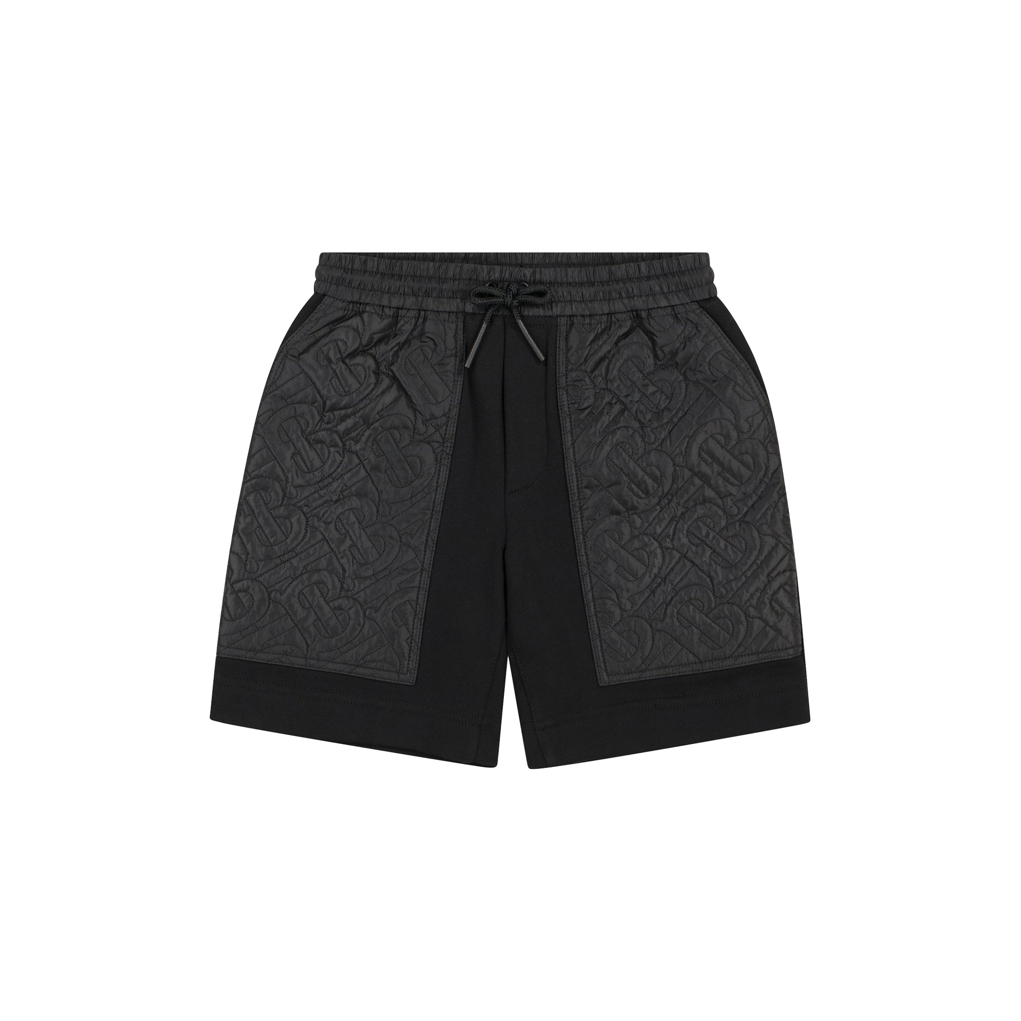 Boys & Girls Black Logo Cotton Shorts