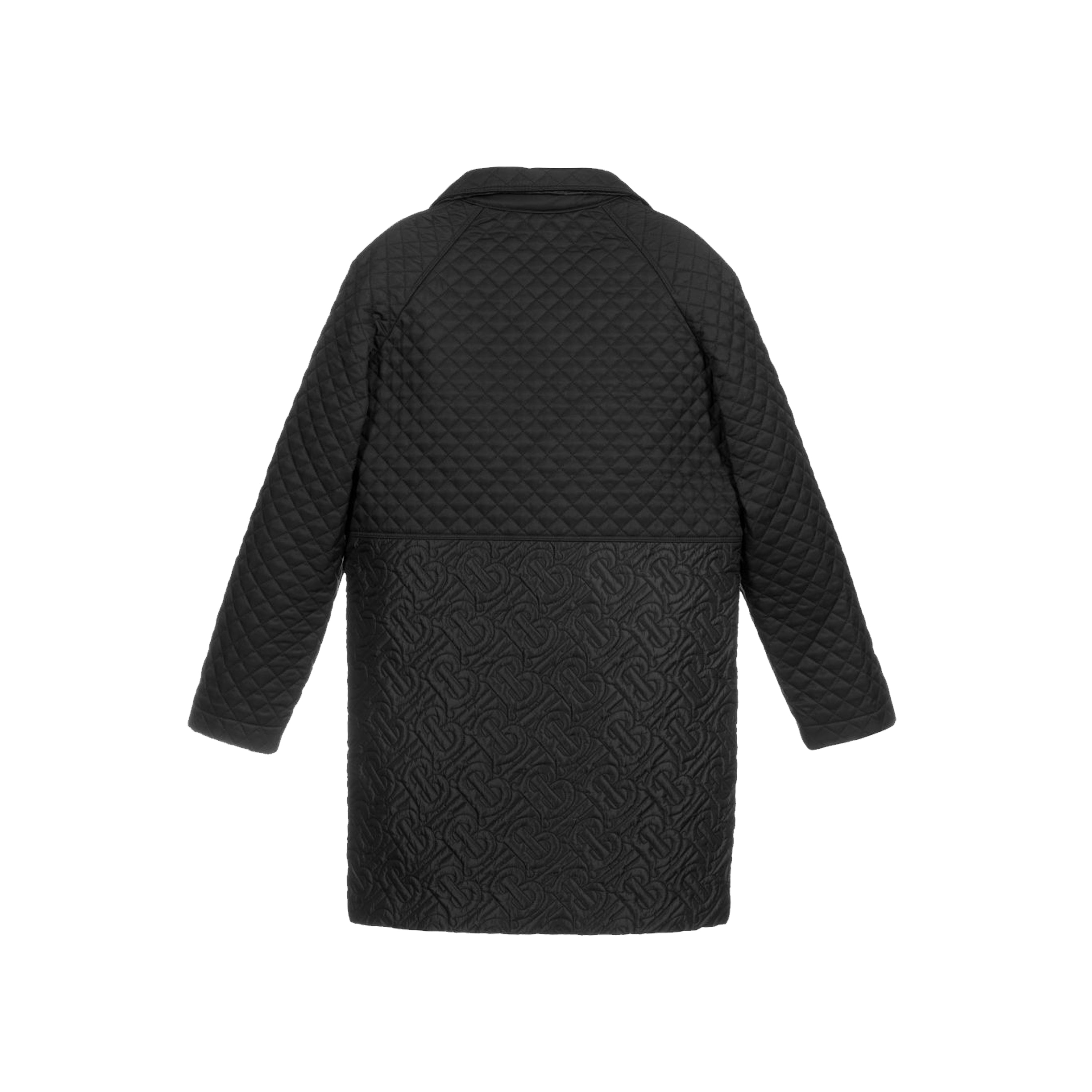 Girls Black Logo Coat