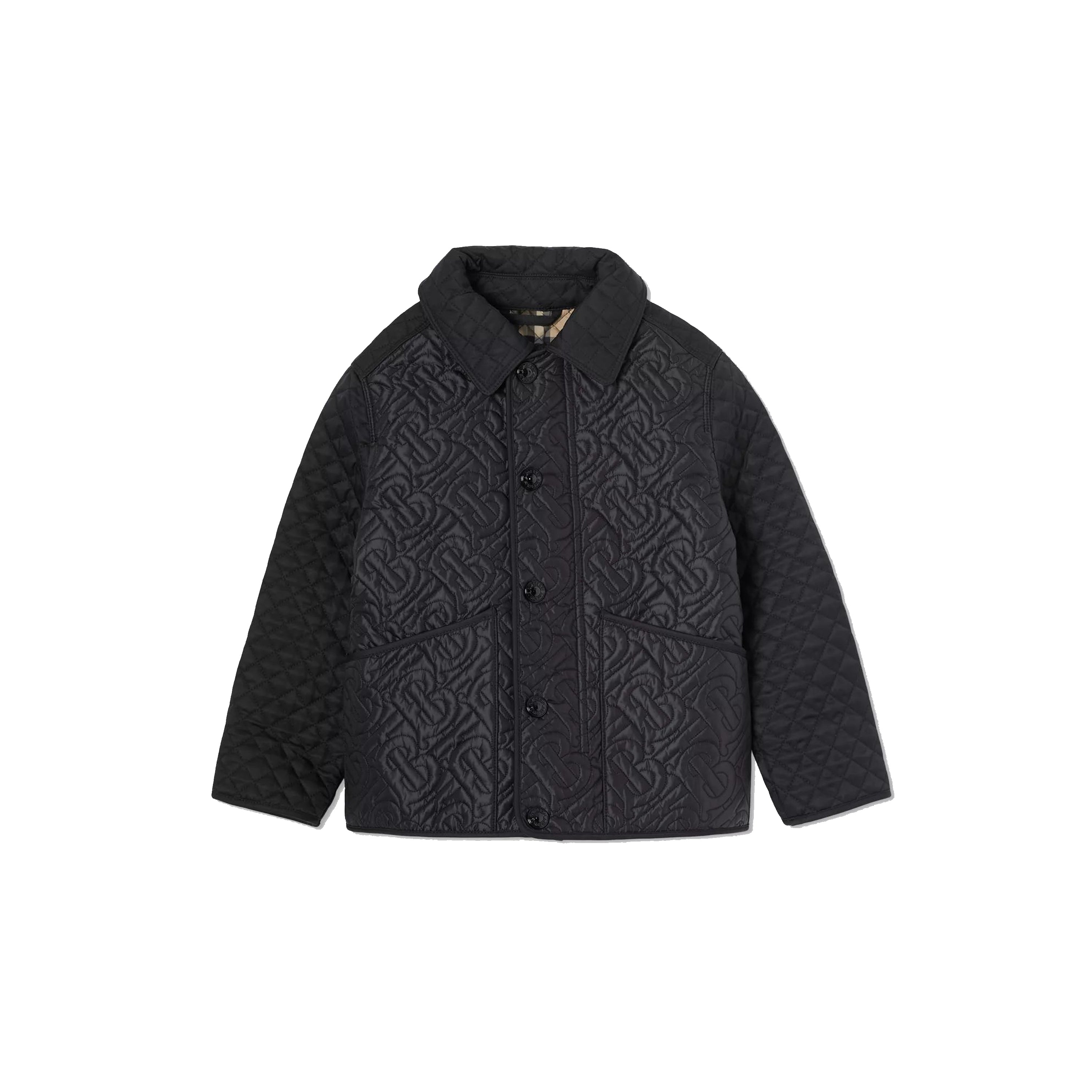 Boys & Girls Black Logo Coat