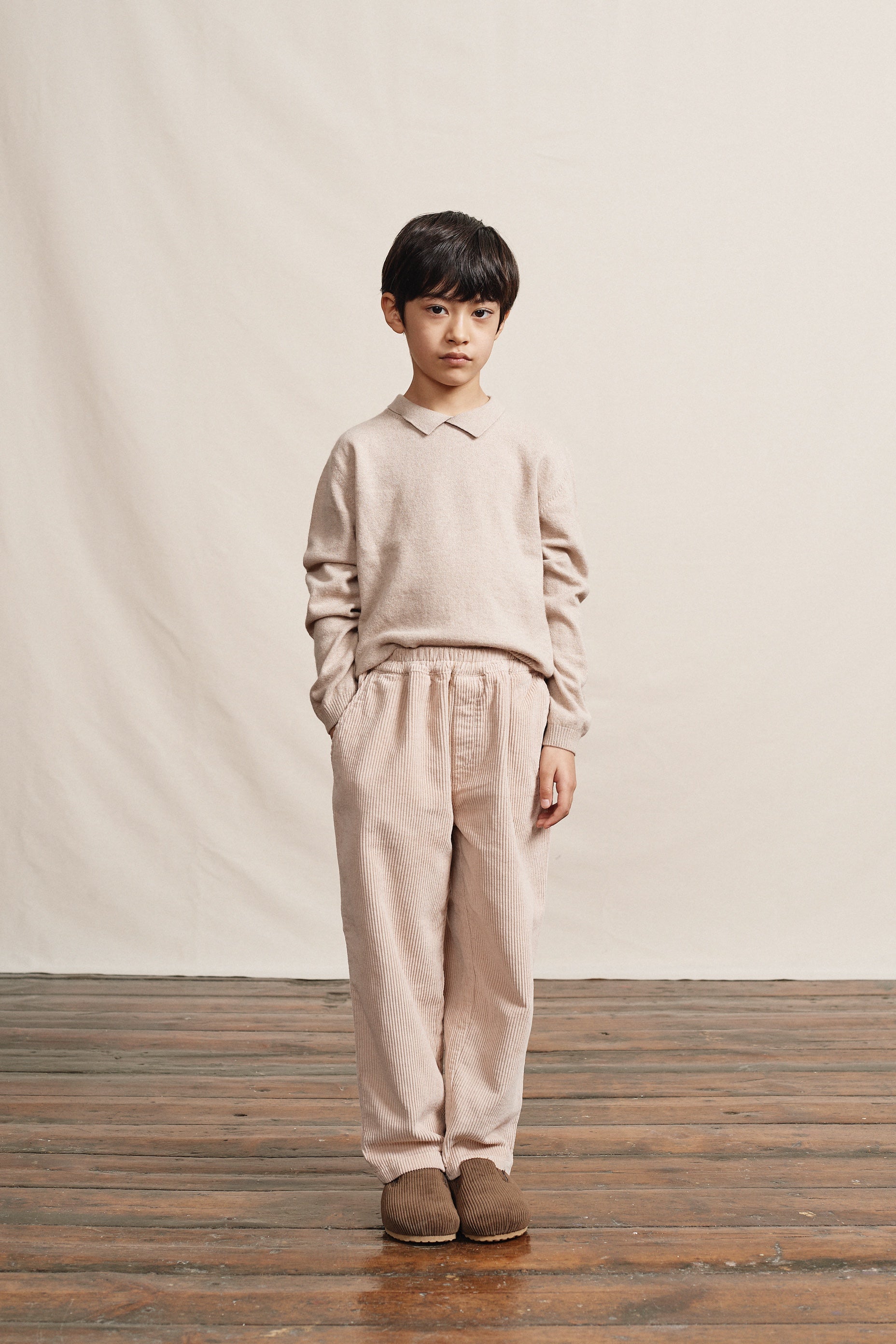 Girls Beige Wool Sweater