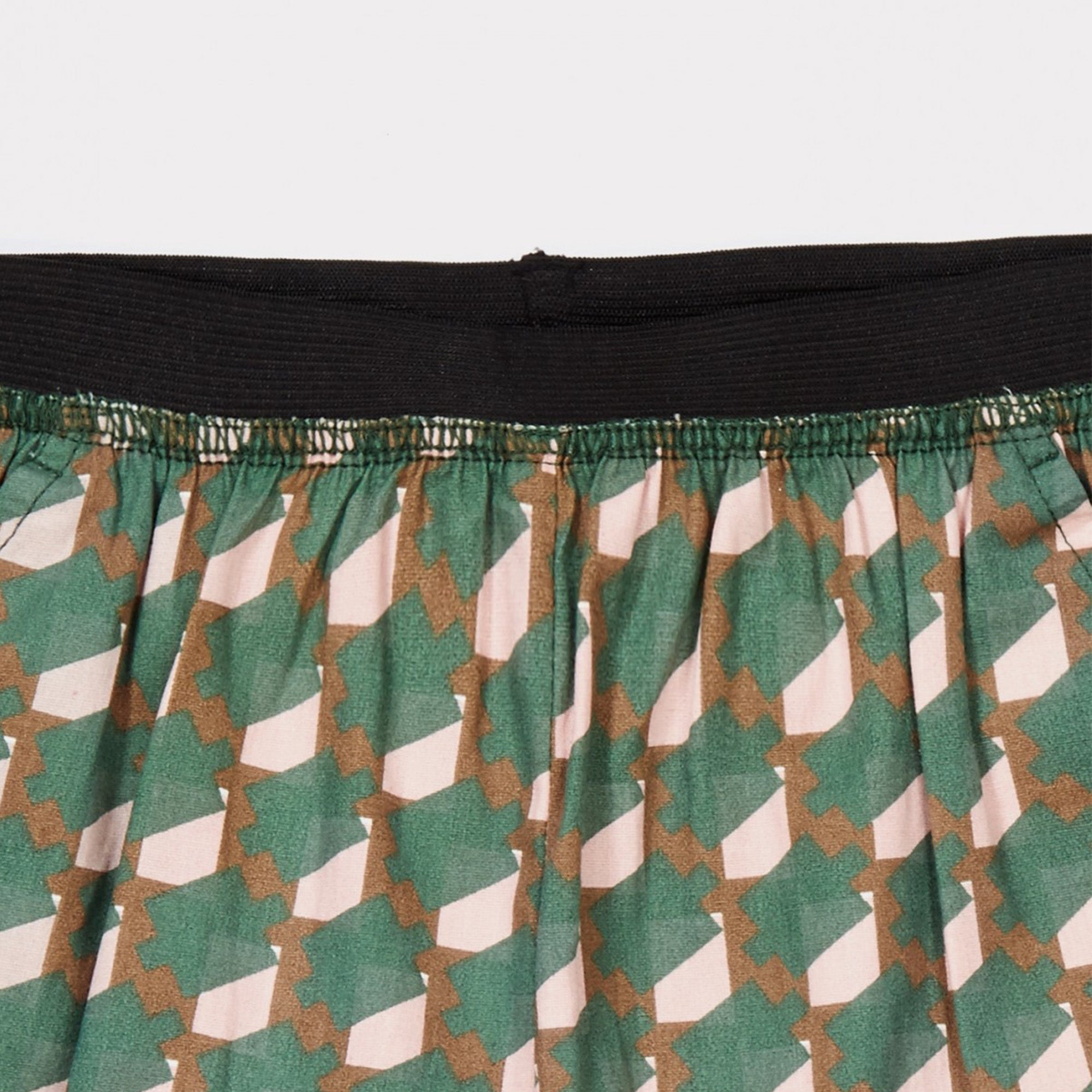 Girls Mint & Pink Woven Shorts