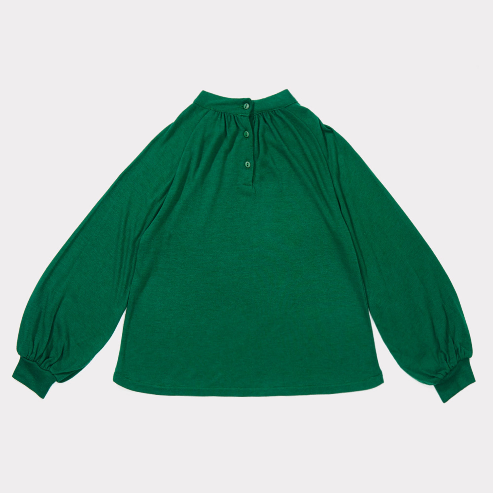 Girls Green Jersey Blouse